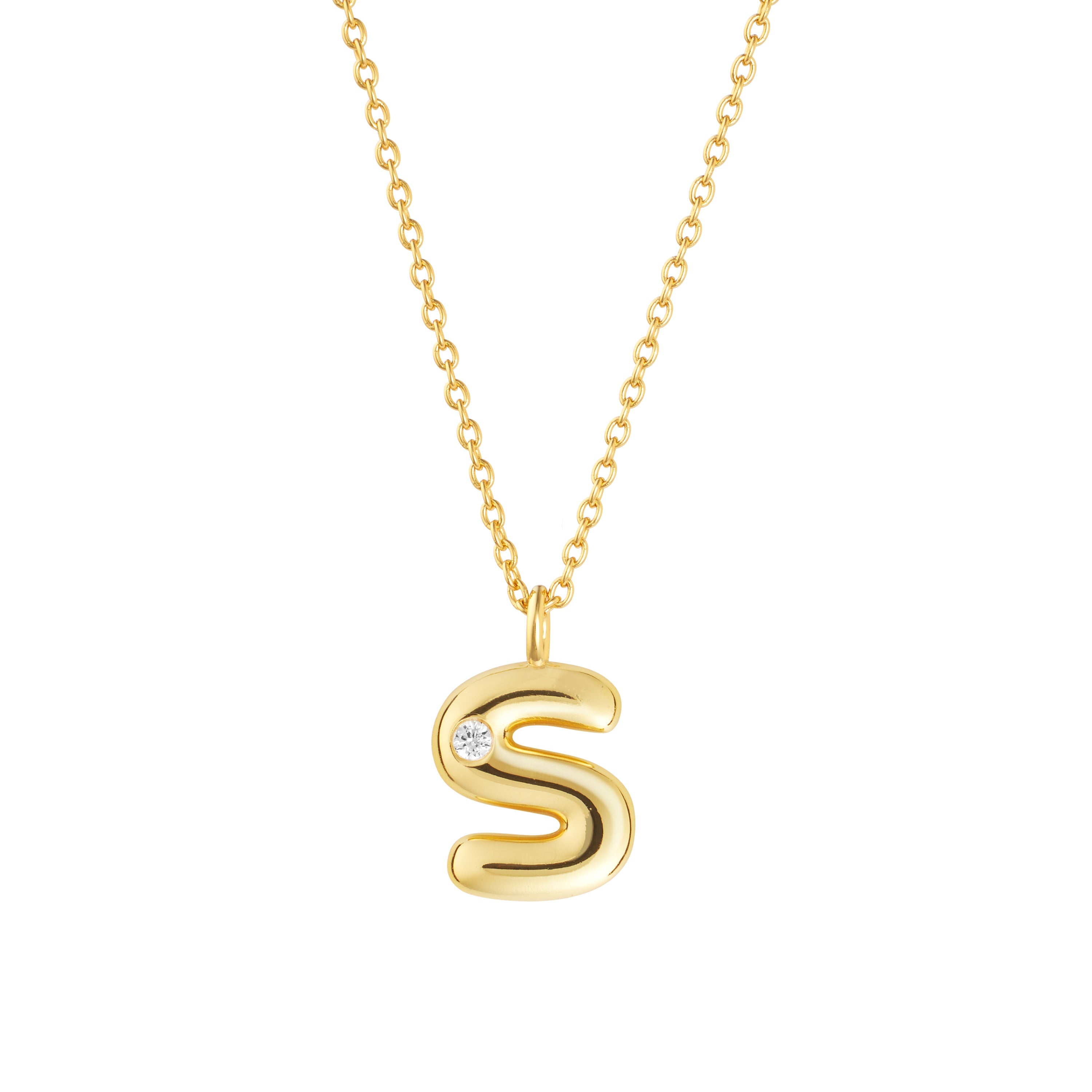 Bubble Initial Necklace