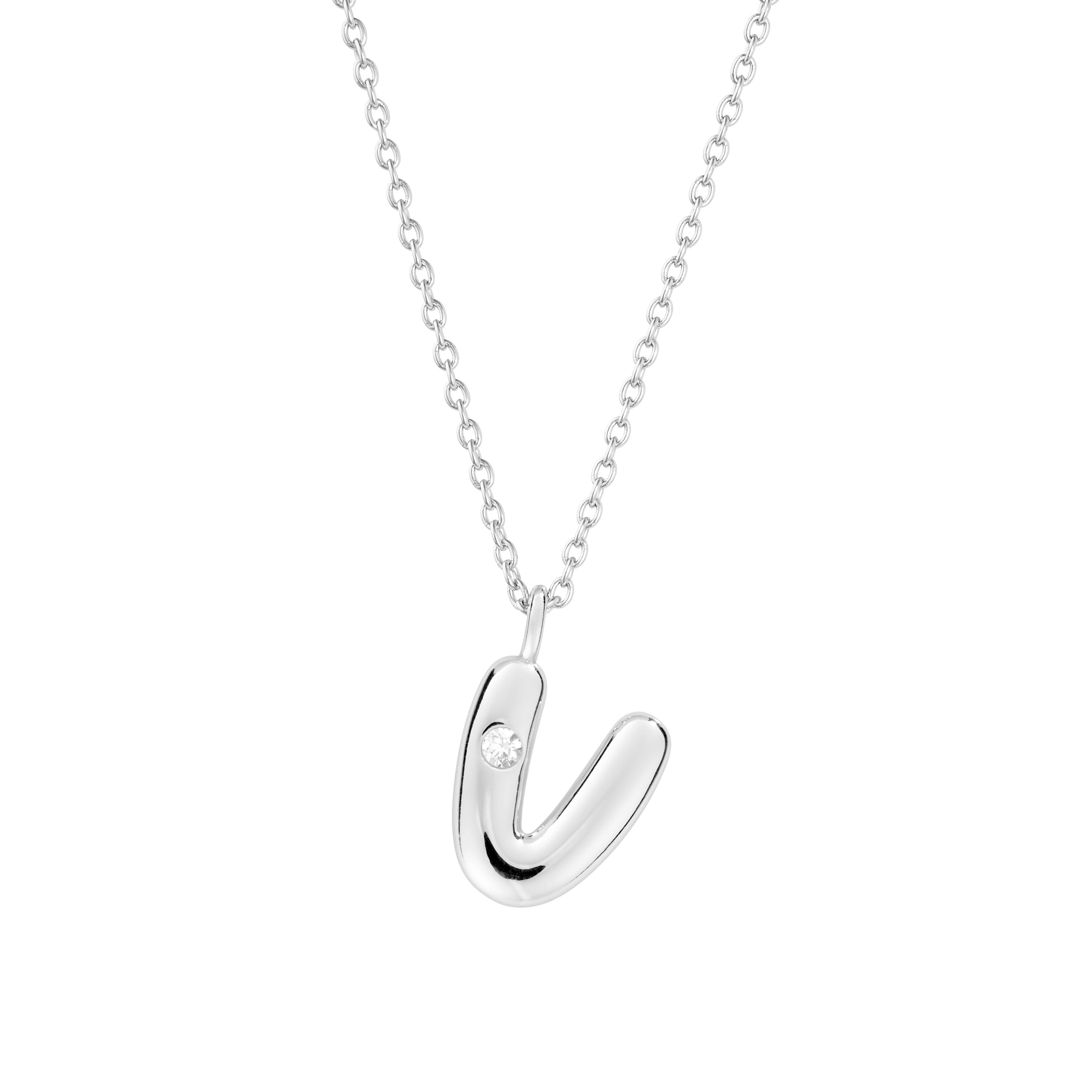 Bubble Initial Necklace