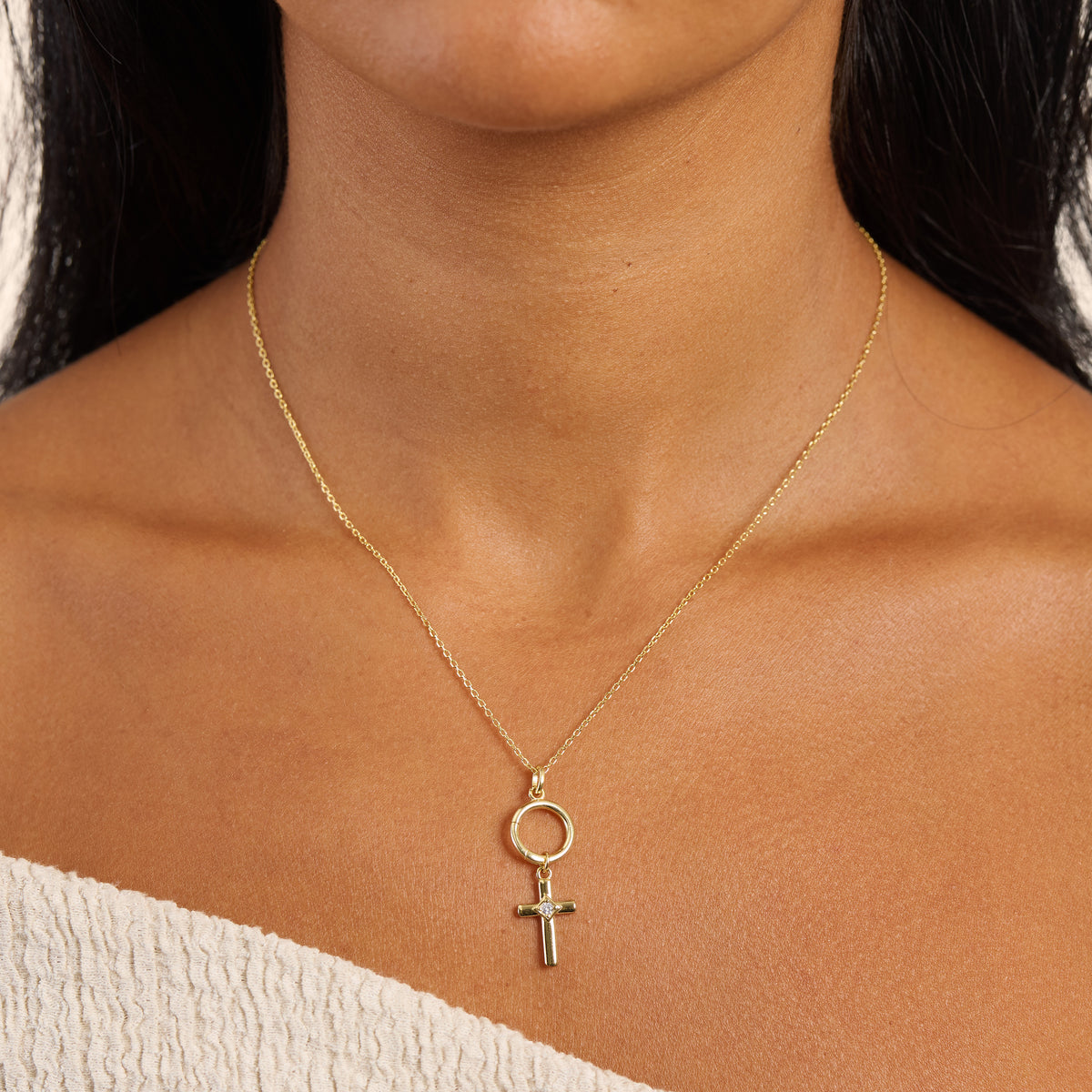 Classic Chain Charm Holder Necklace