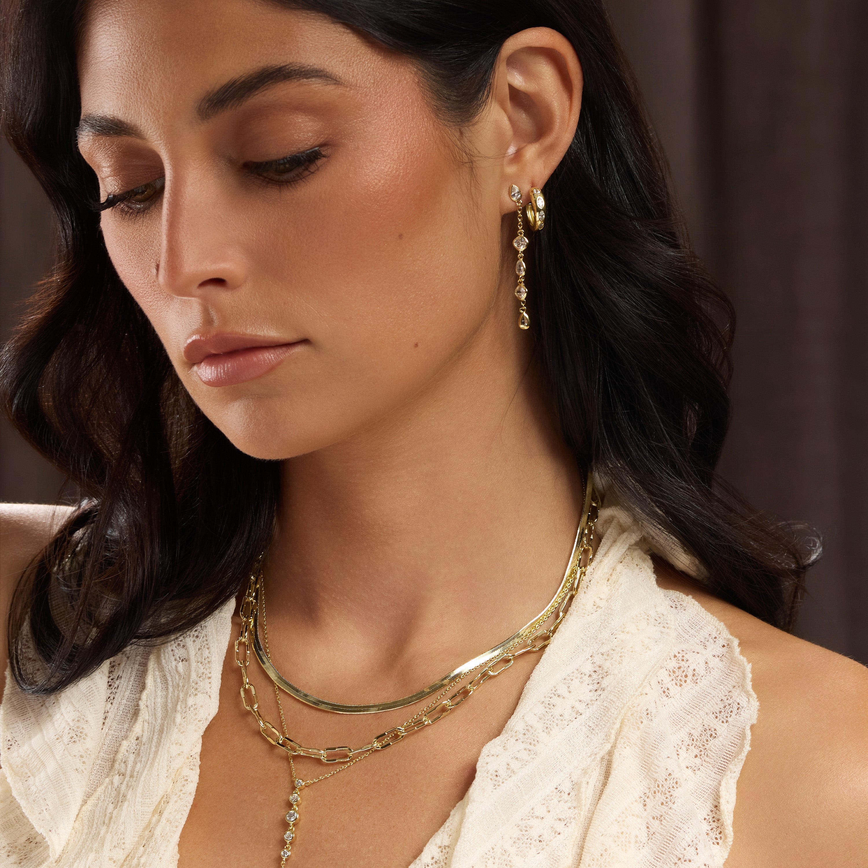 Marquise Glow Hoop Earrings