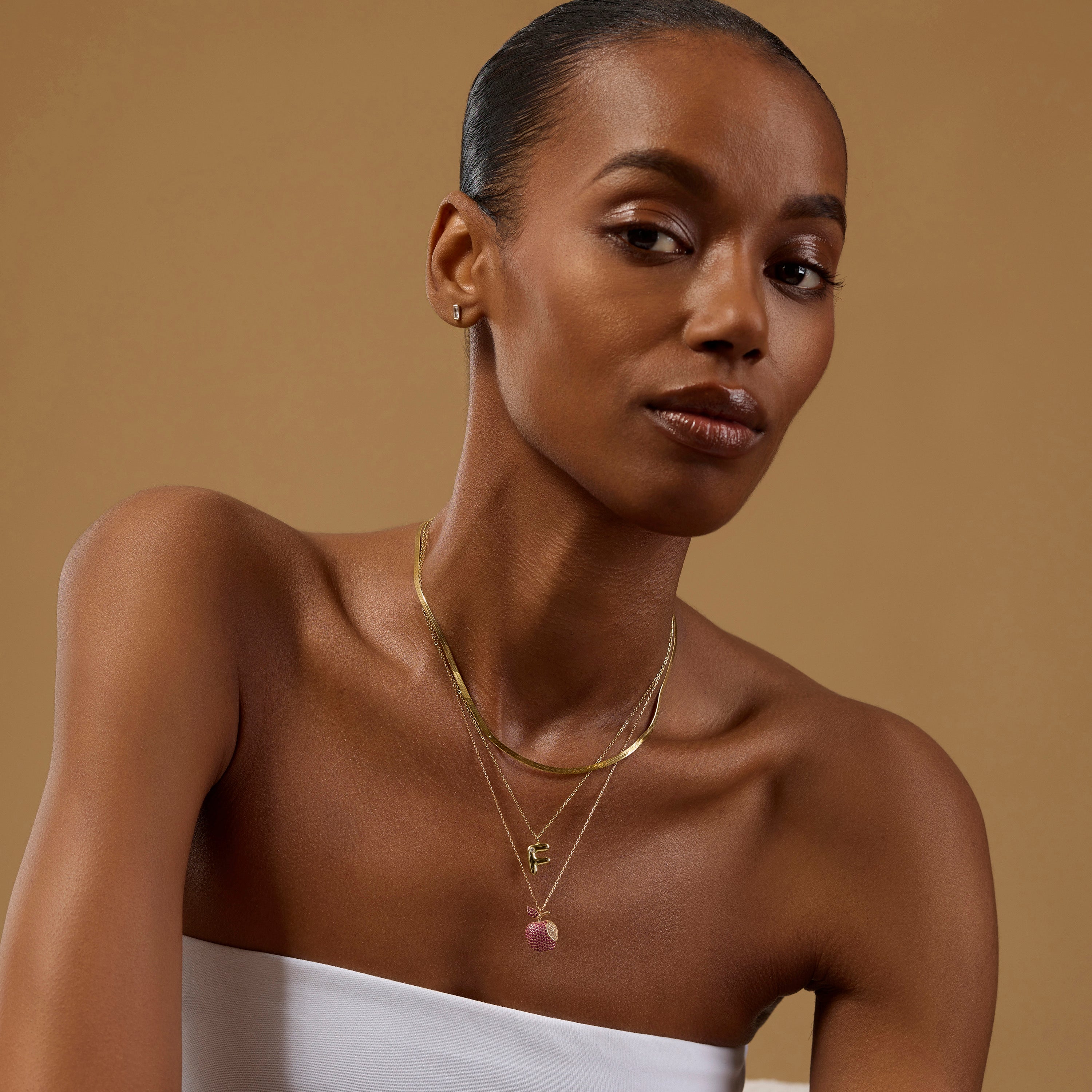 Bubble Initial Necklace