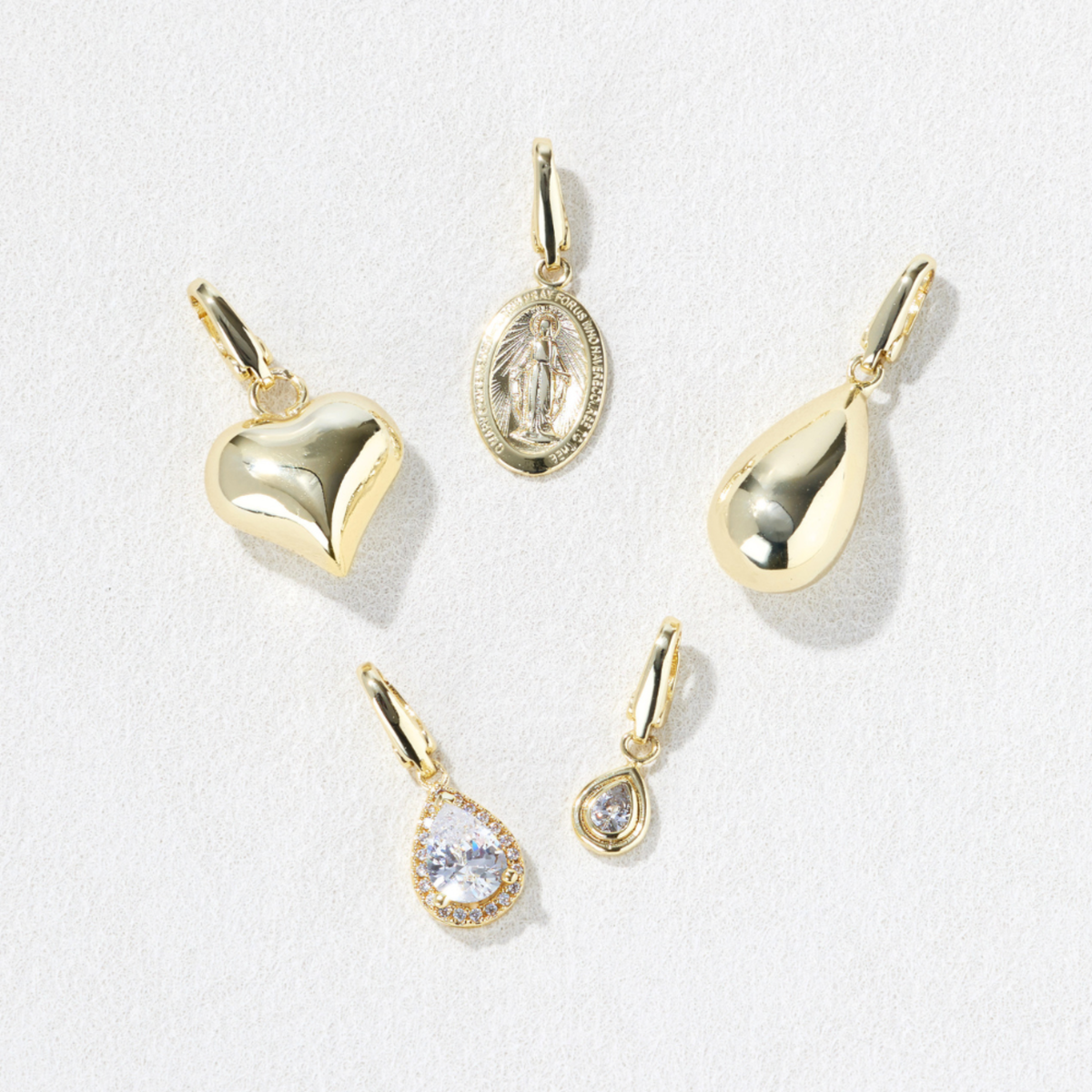 Puffed Teardrop Charm