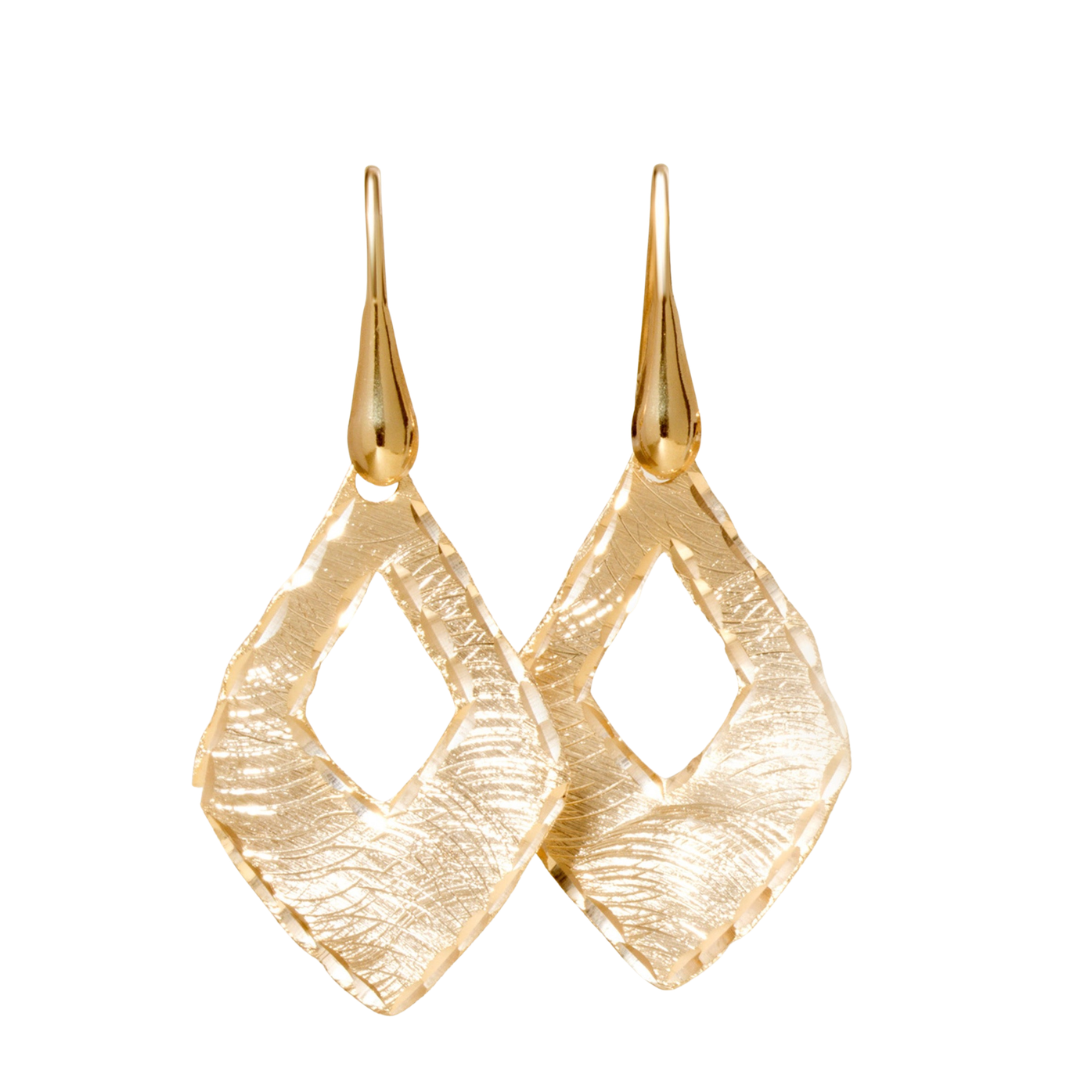 Textural Marquise Drop Earring