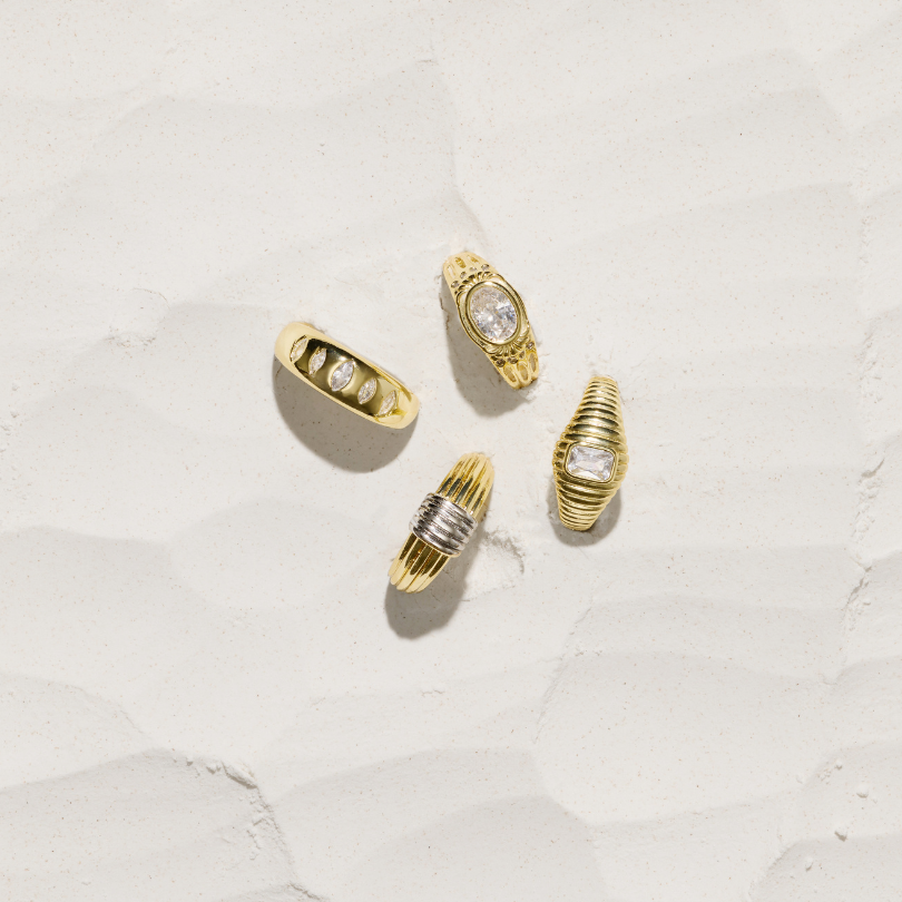 Sculpted Marquise Pavé Band Ring