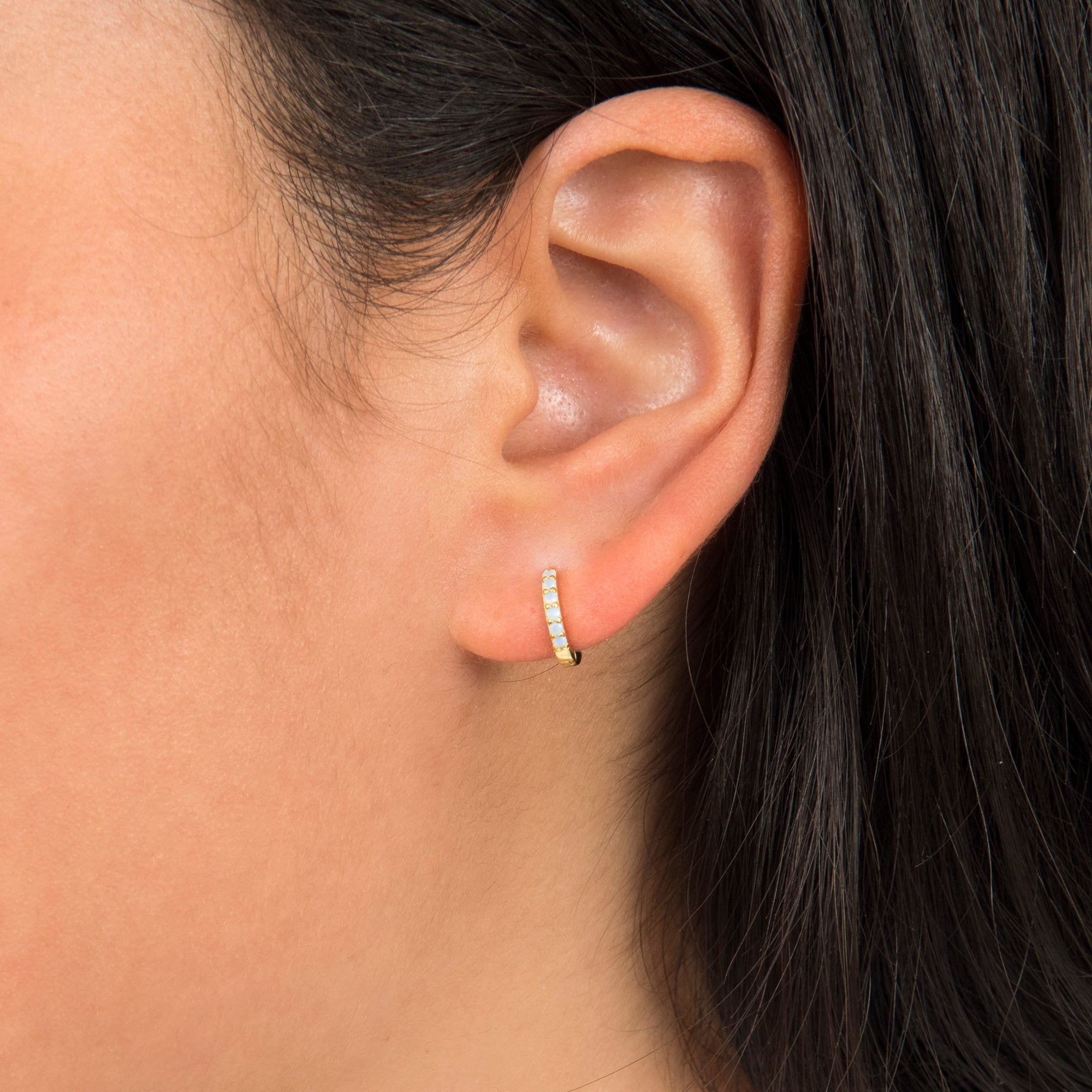 Coastal Blue Huggie Hoop Earrings