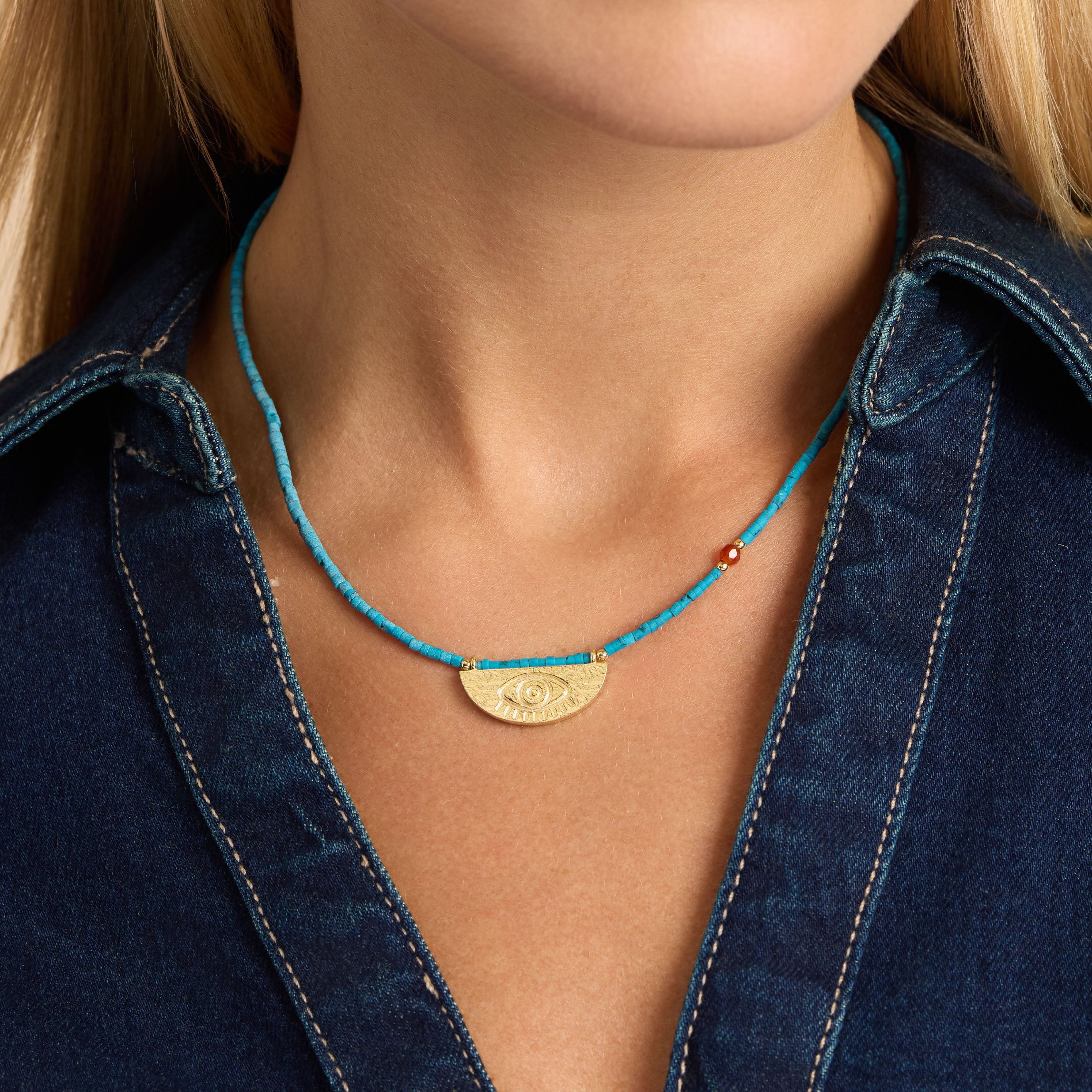 Blue Horizon Beaded Necklace