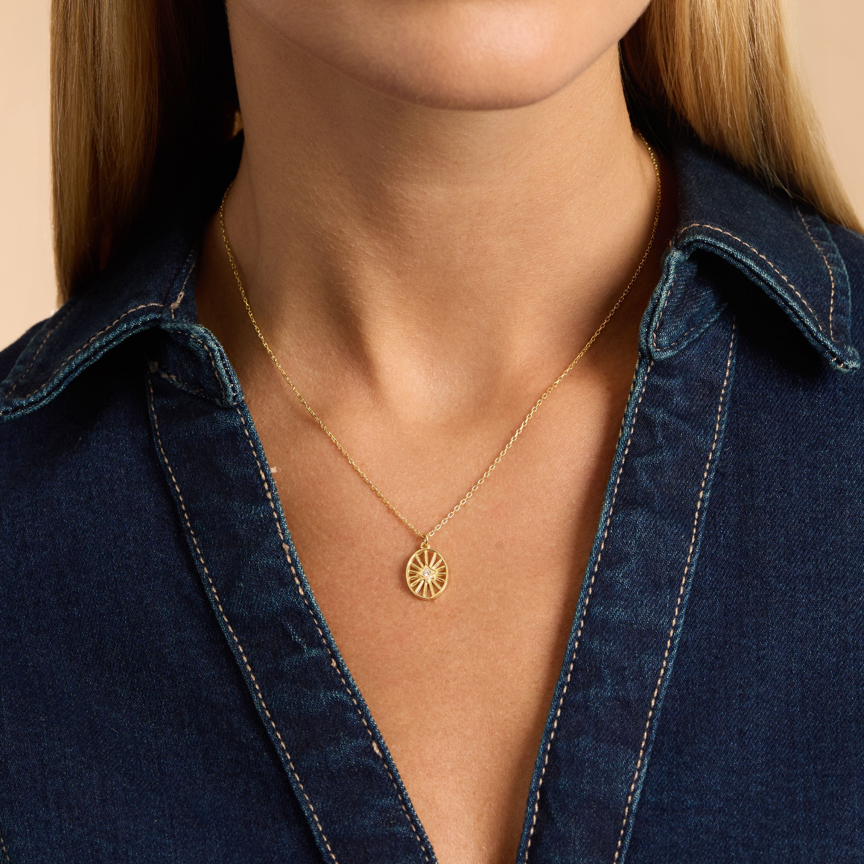 Solara Sun Pendant Necklace