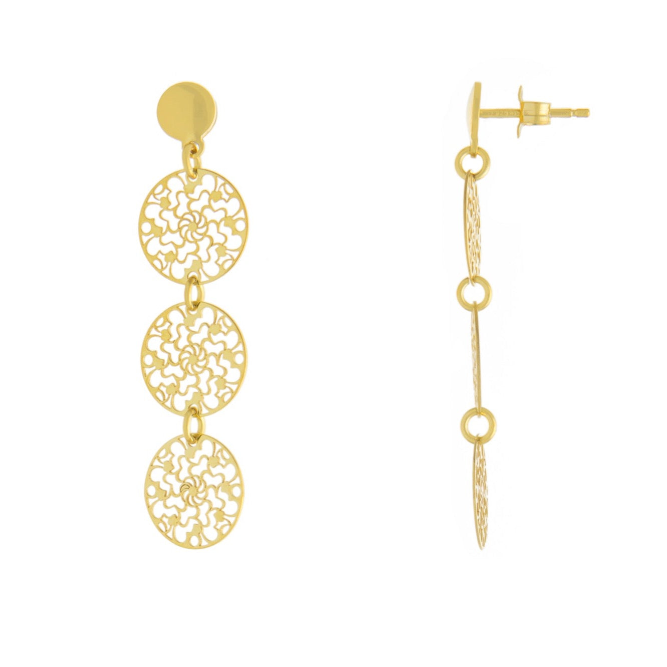 Filigree Circle Drop Earring