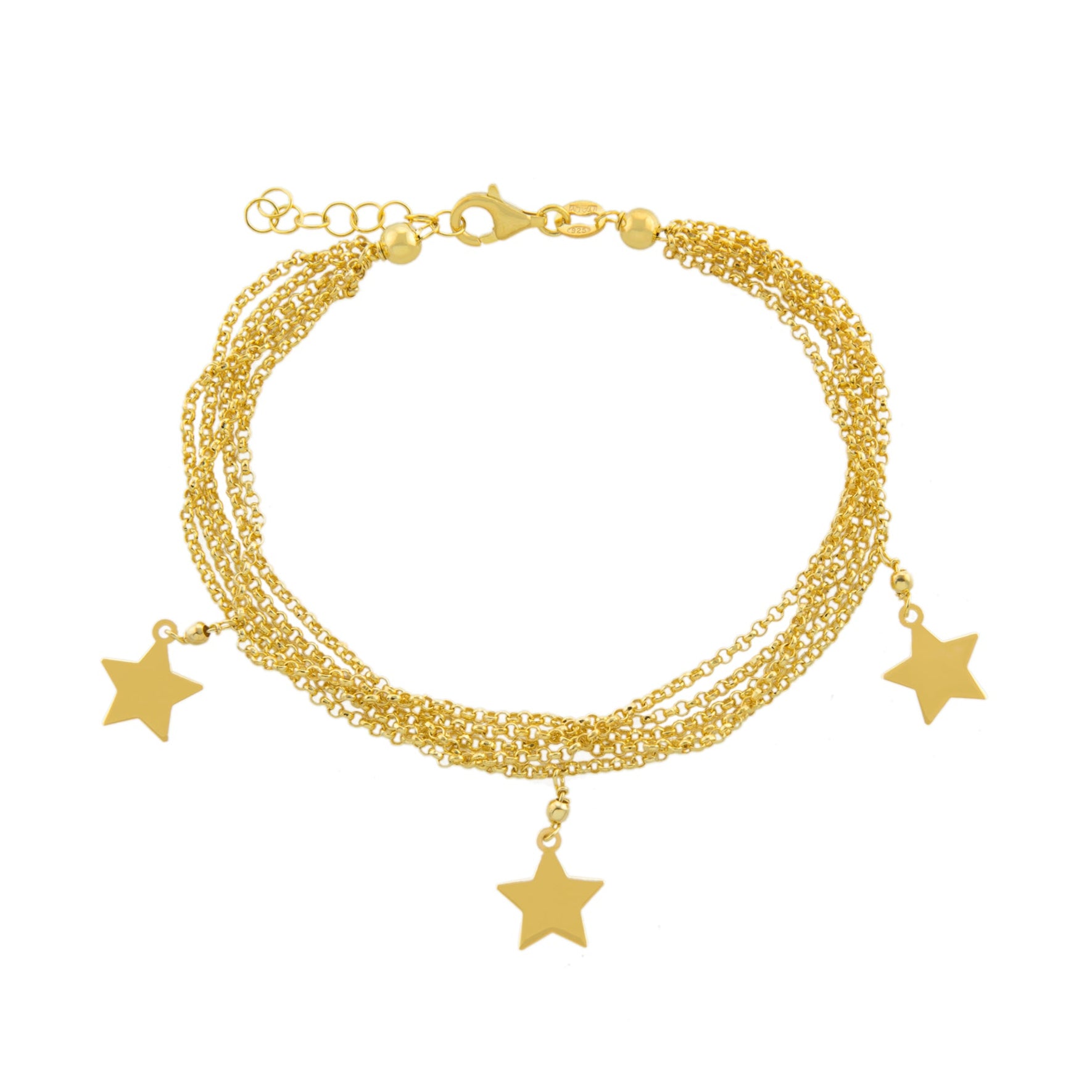 Layered Star Charm Bracelet