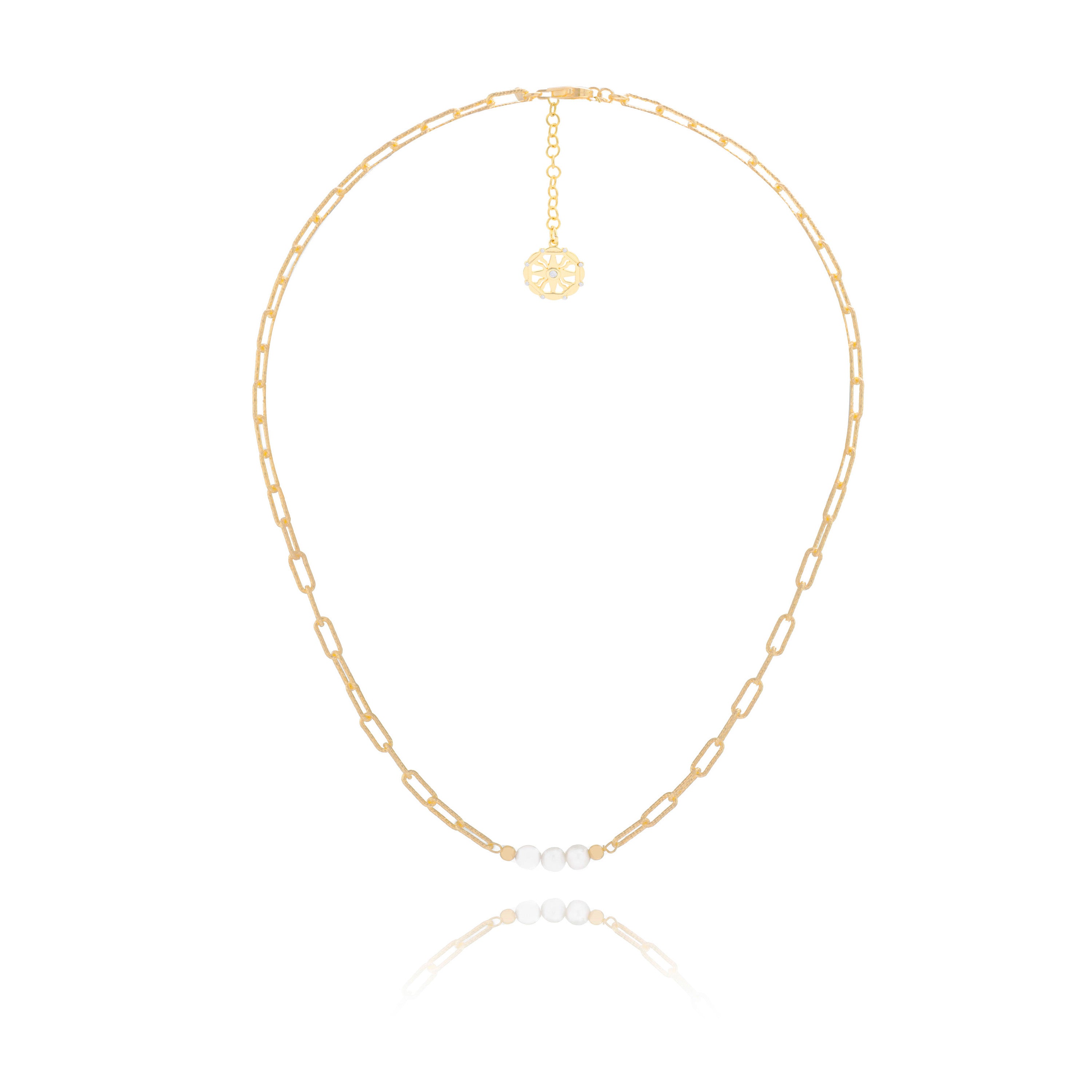Rosabella Pearl Link Necklace