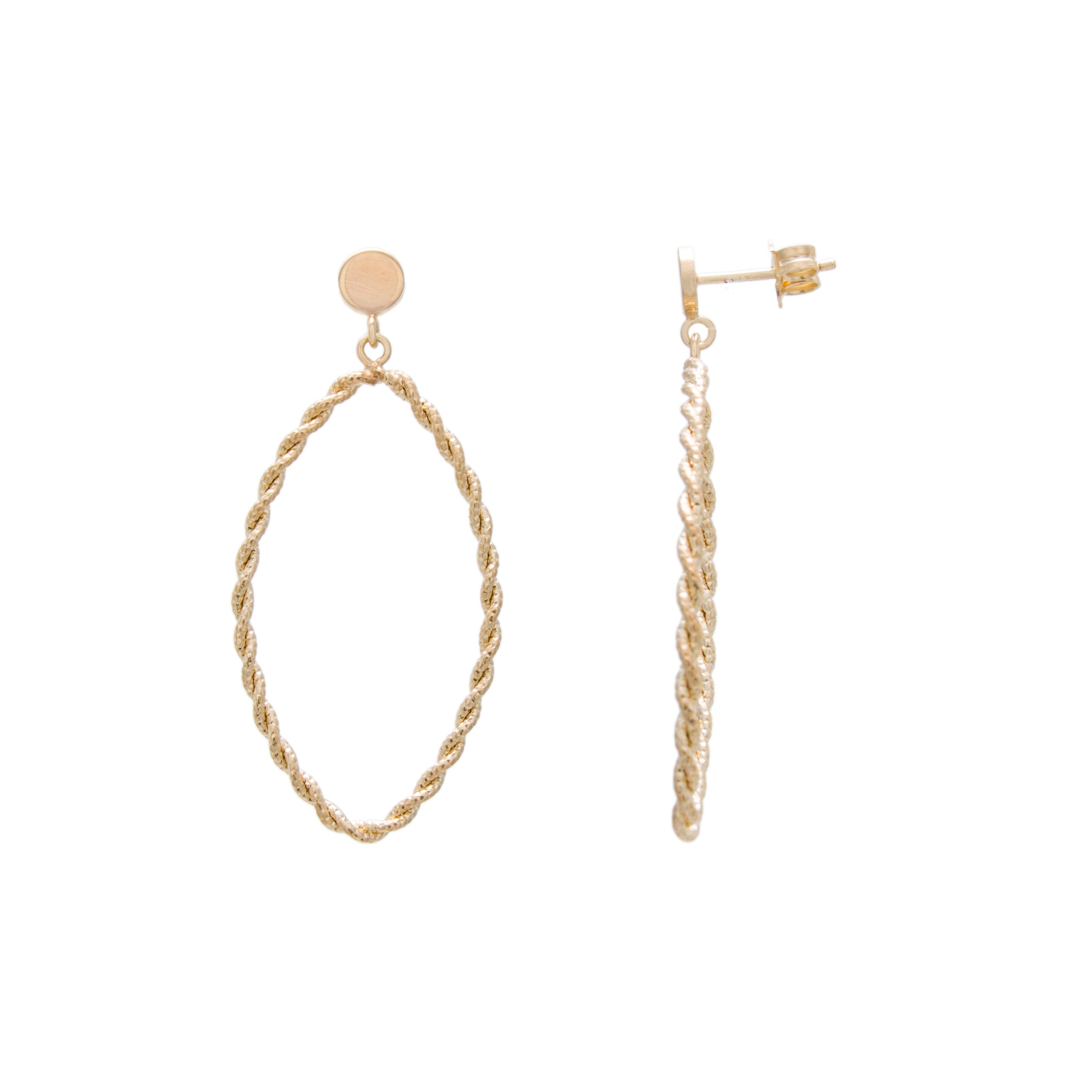 Braided Marquise Drop Earring