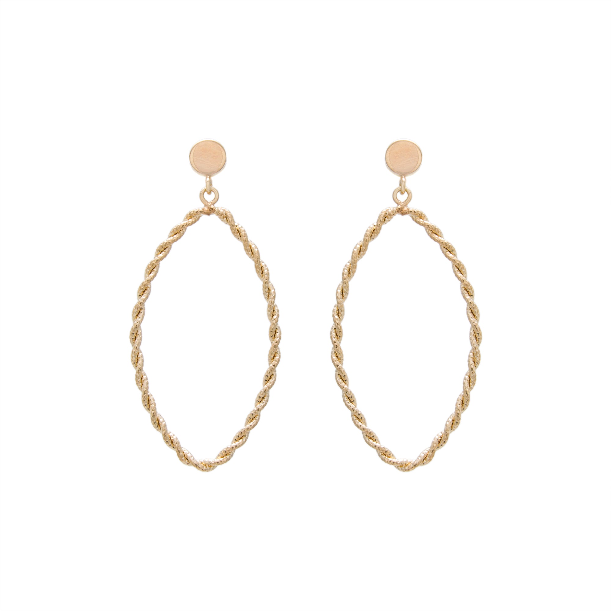 Braided Marquise Drop Earring