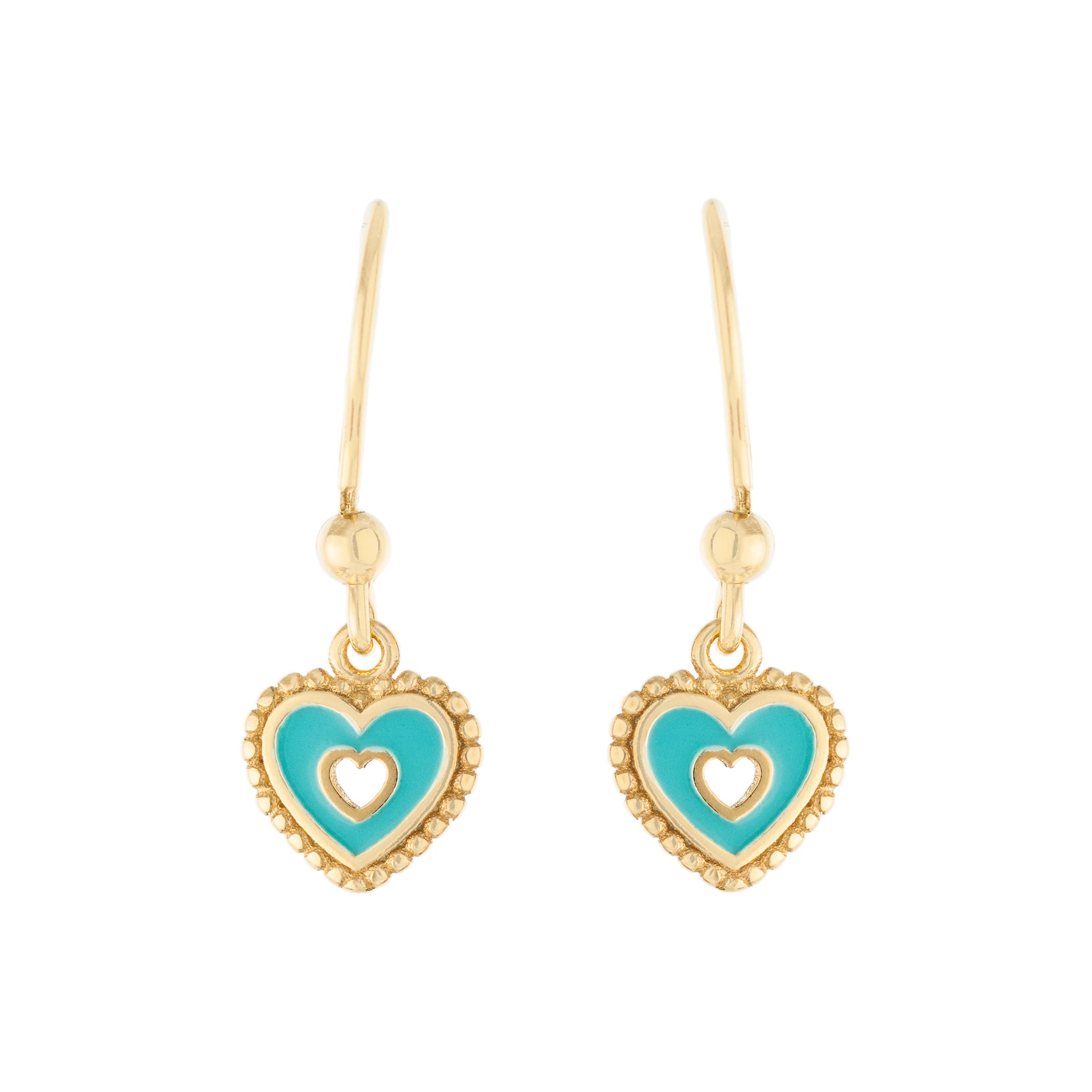 Heart Enamel Drop Earring