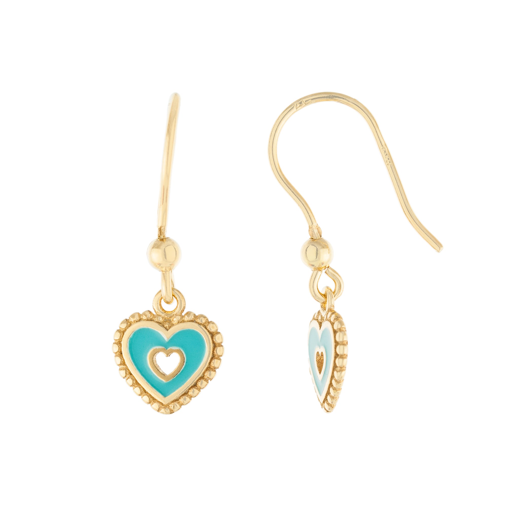 Heart Enamel Drop Earring
