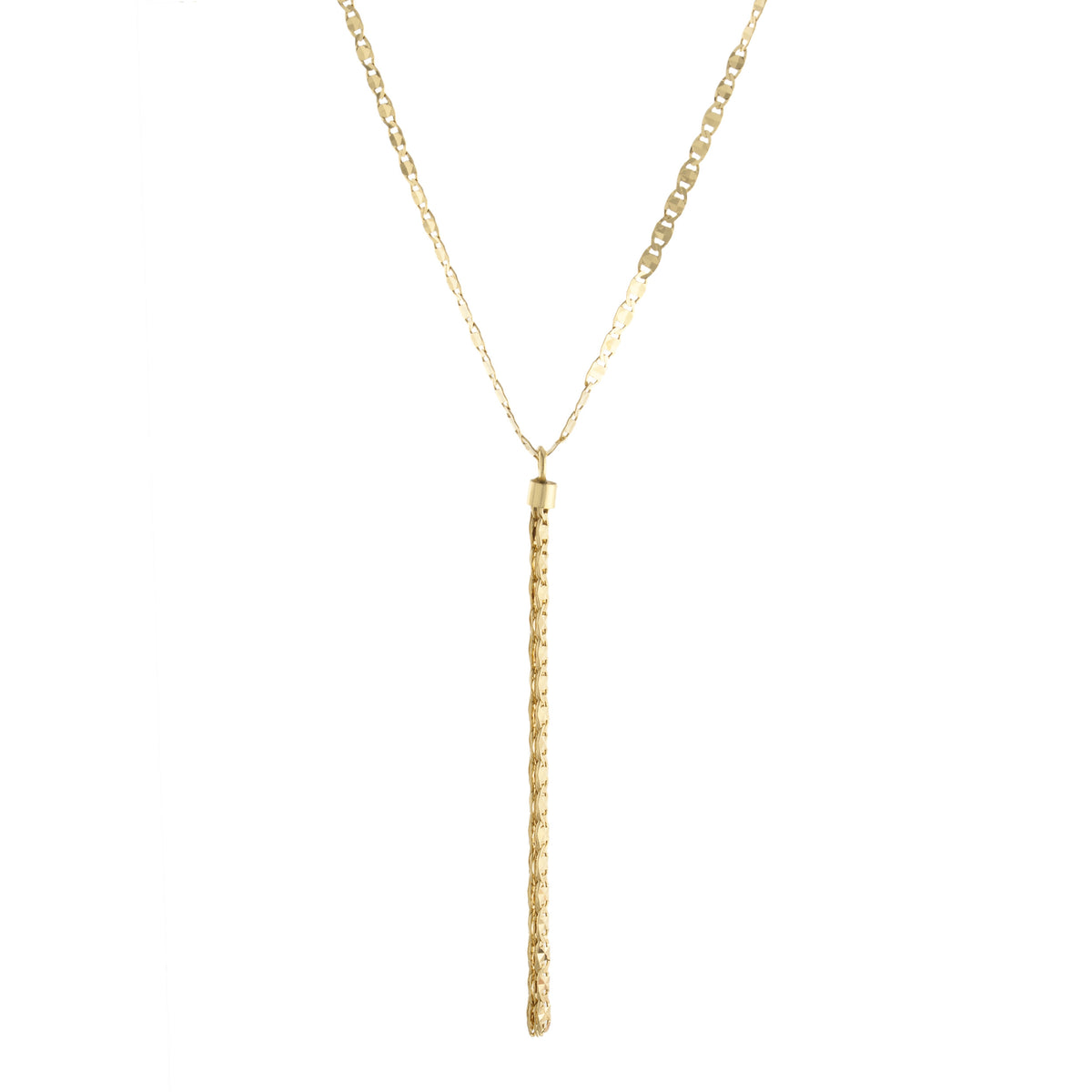 Bold Mirror Link Y Necklace