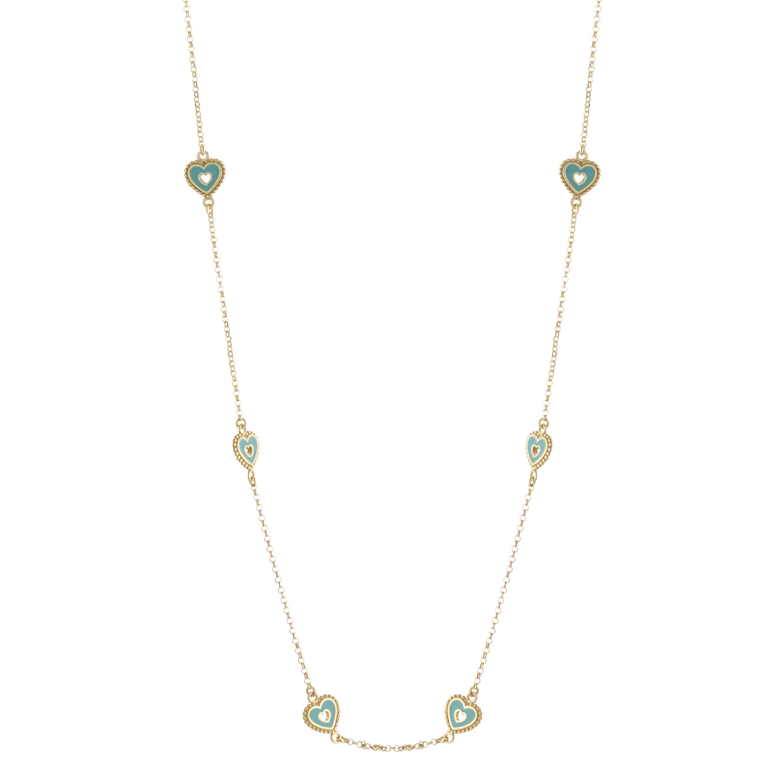 Heart Enamel Satellite Necklace