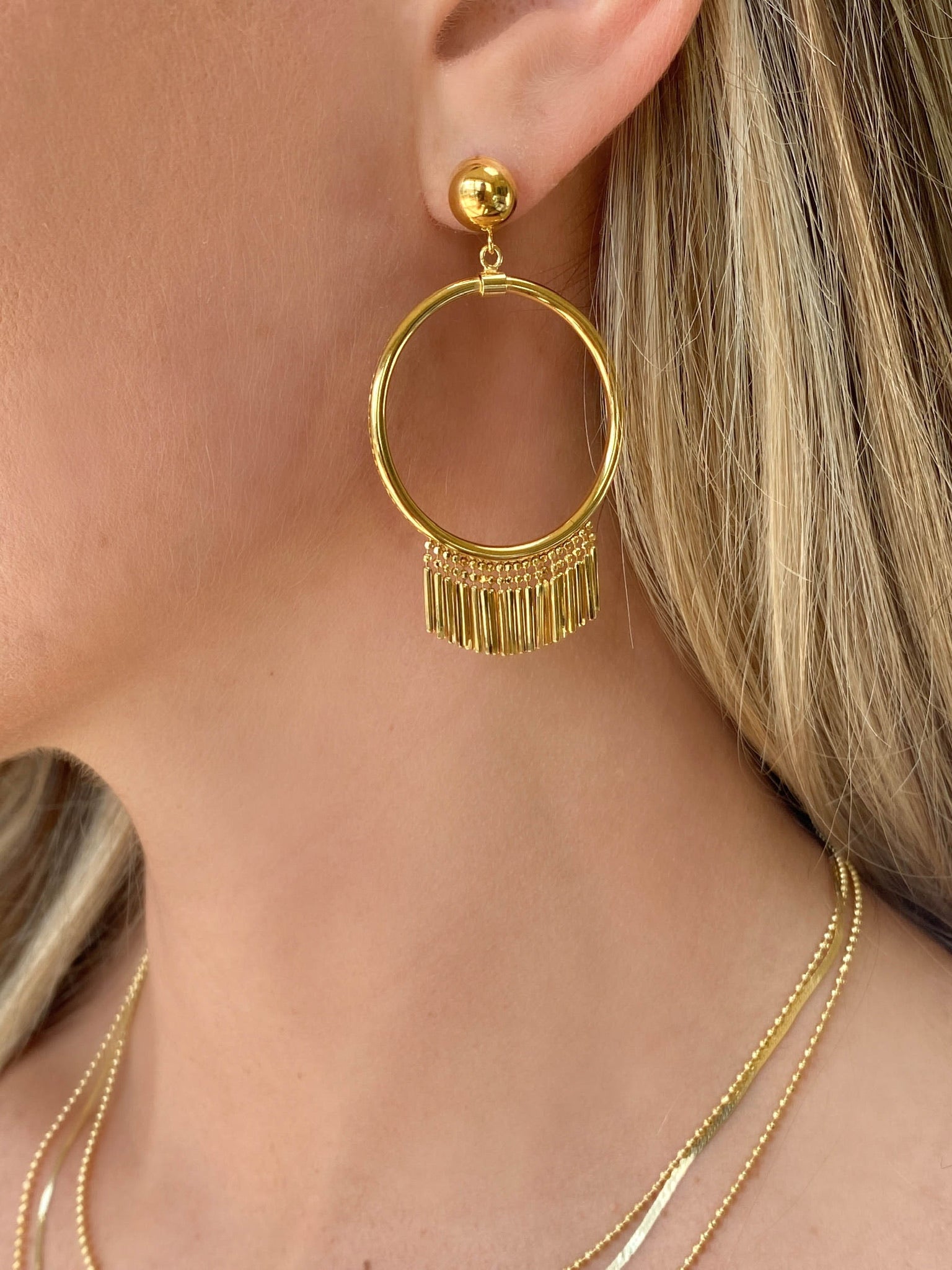 Open Circle Dangle Earring