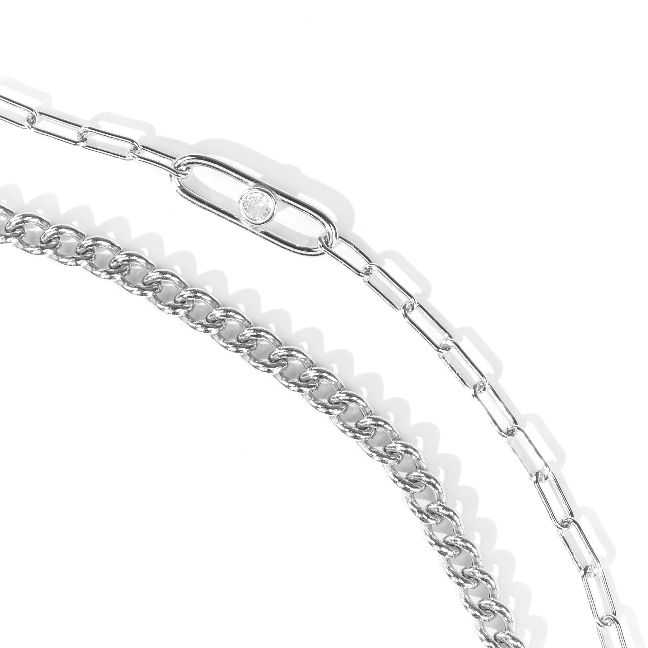 silver bracelet stack