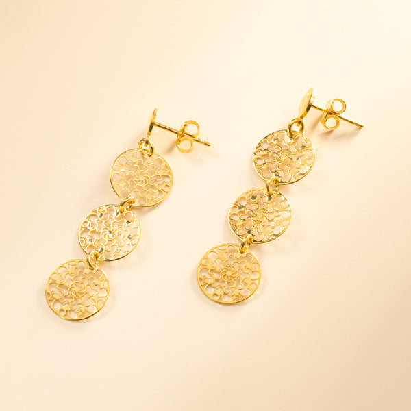 Filigree Circle Drop Earring