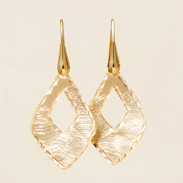 Textural Marquise Drop Earring