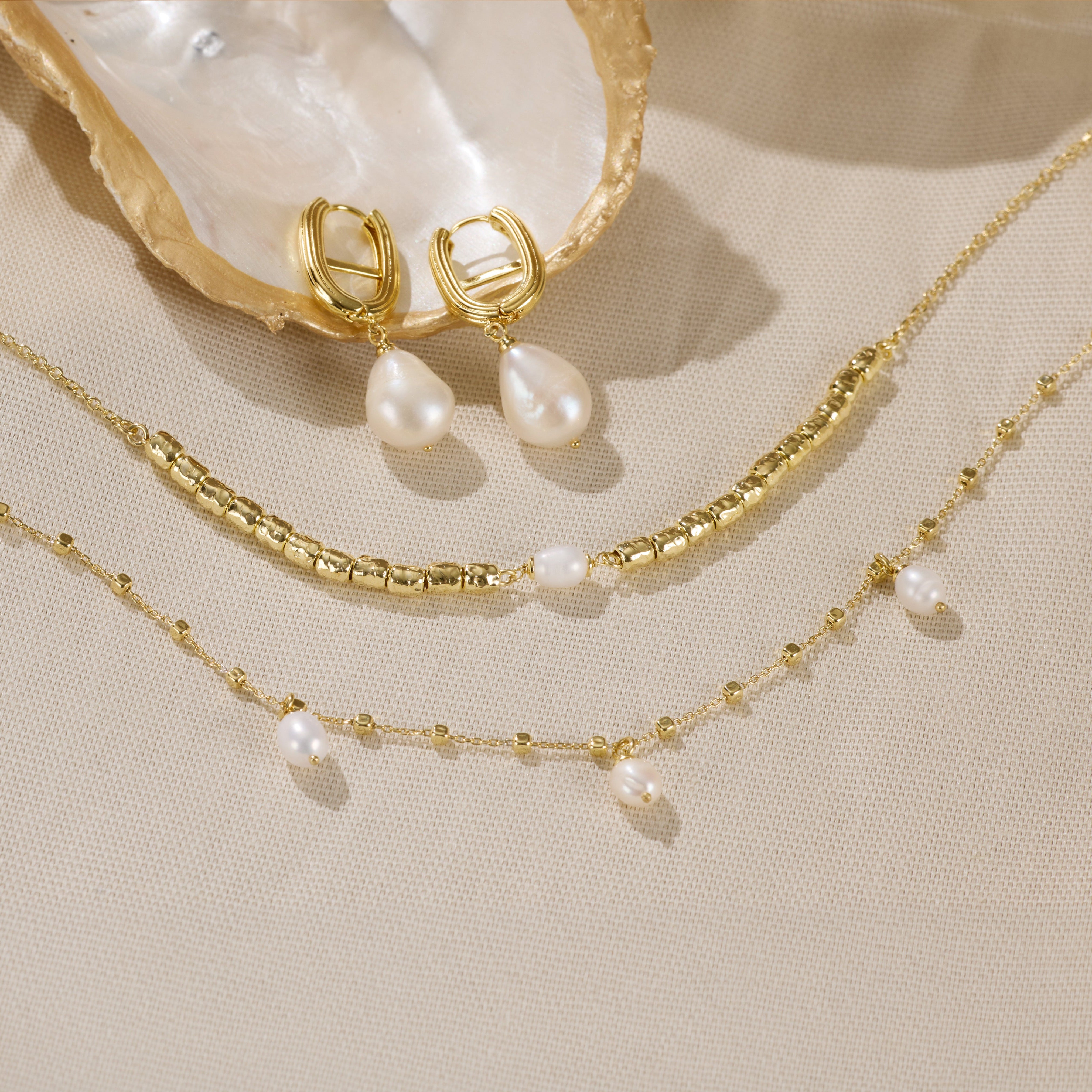 The Heirloom Pearl Hoop Earrings
