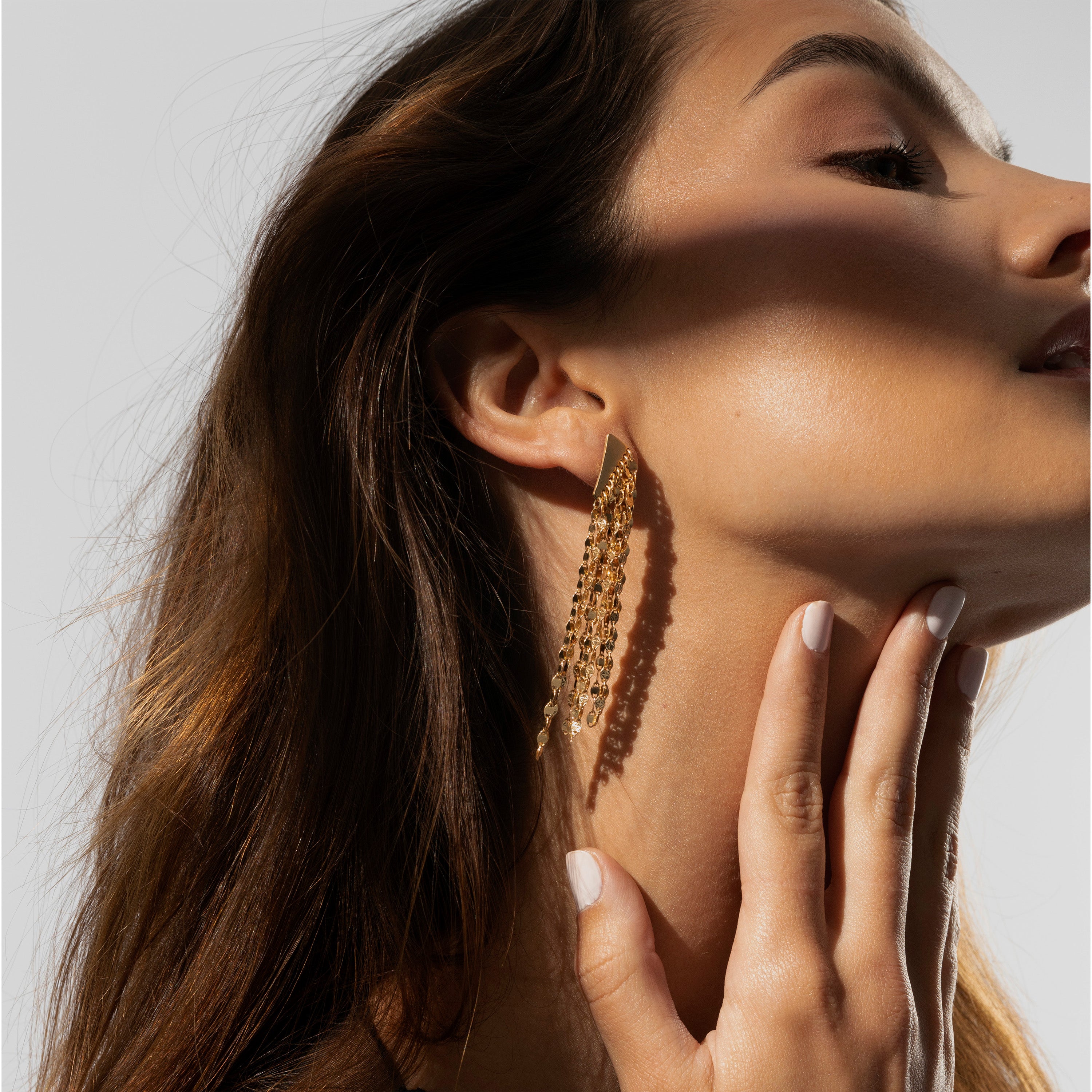 Cascade Mirror Link Earring