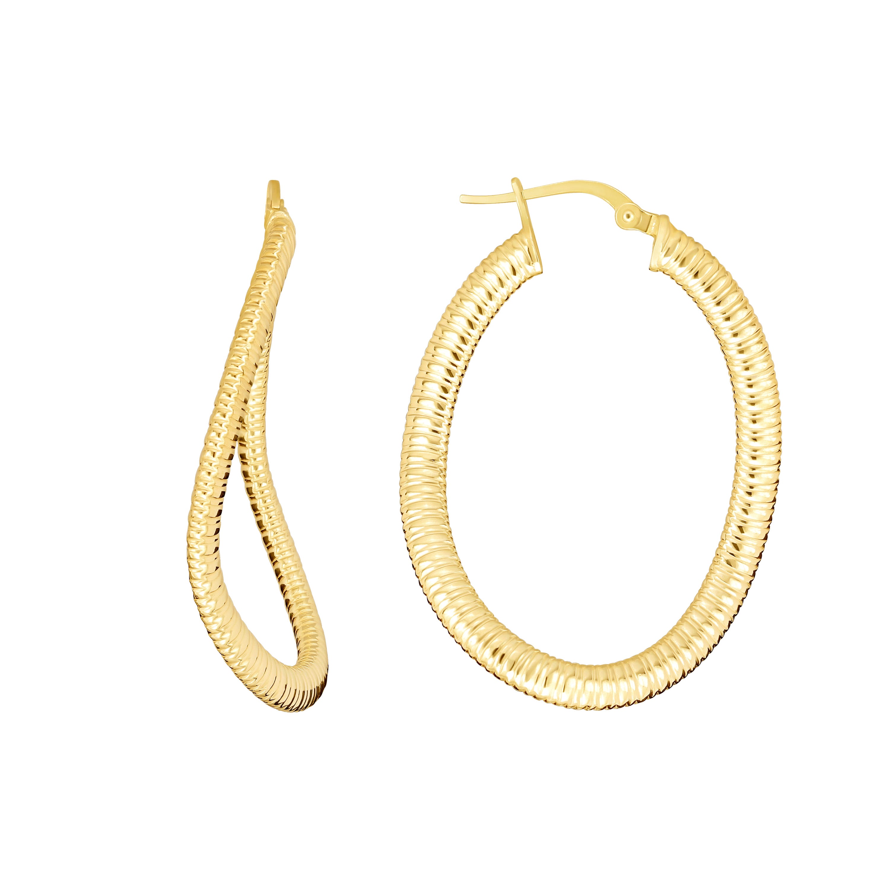Textural Oval Hoops