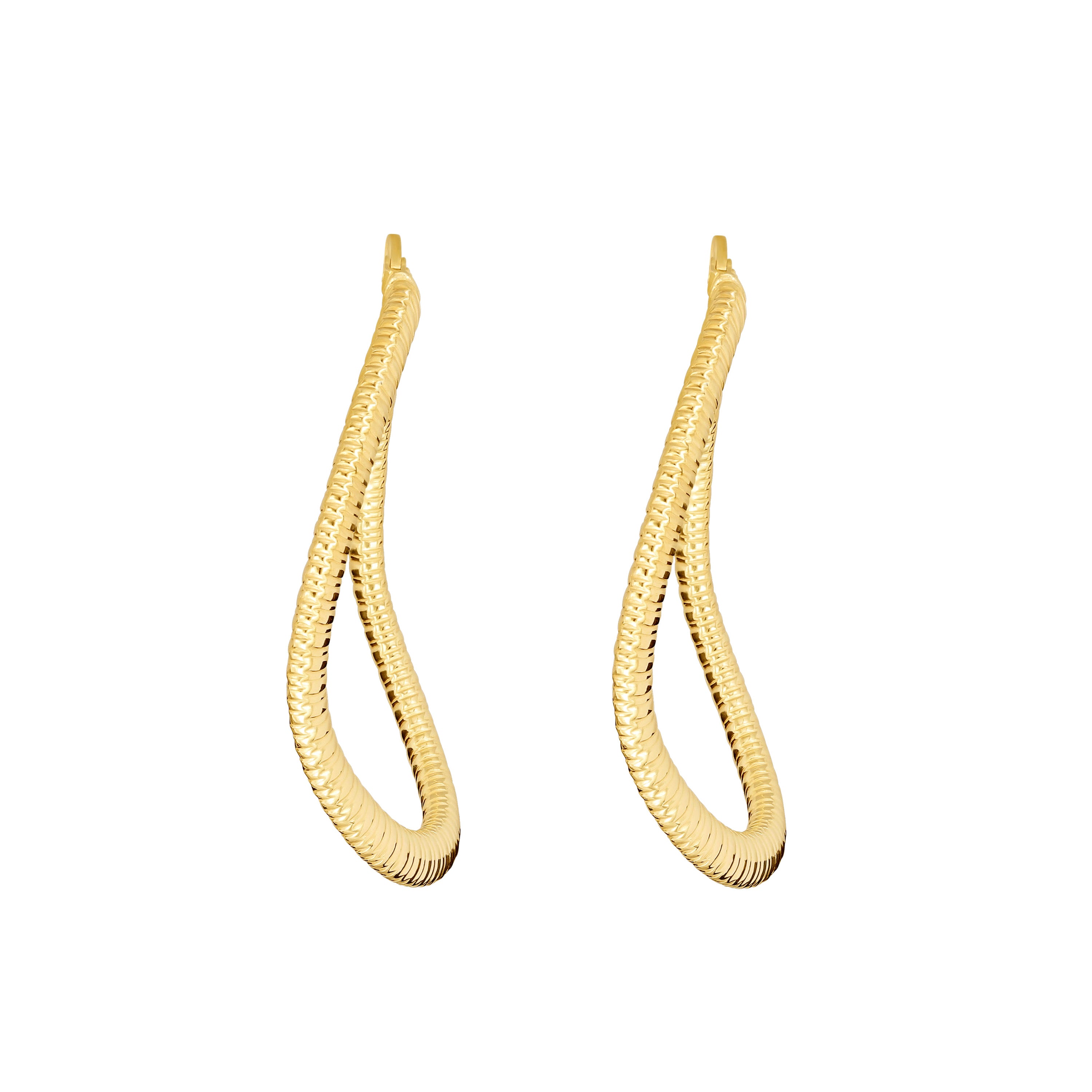 Textural Oval Hoops