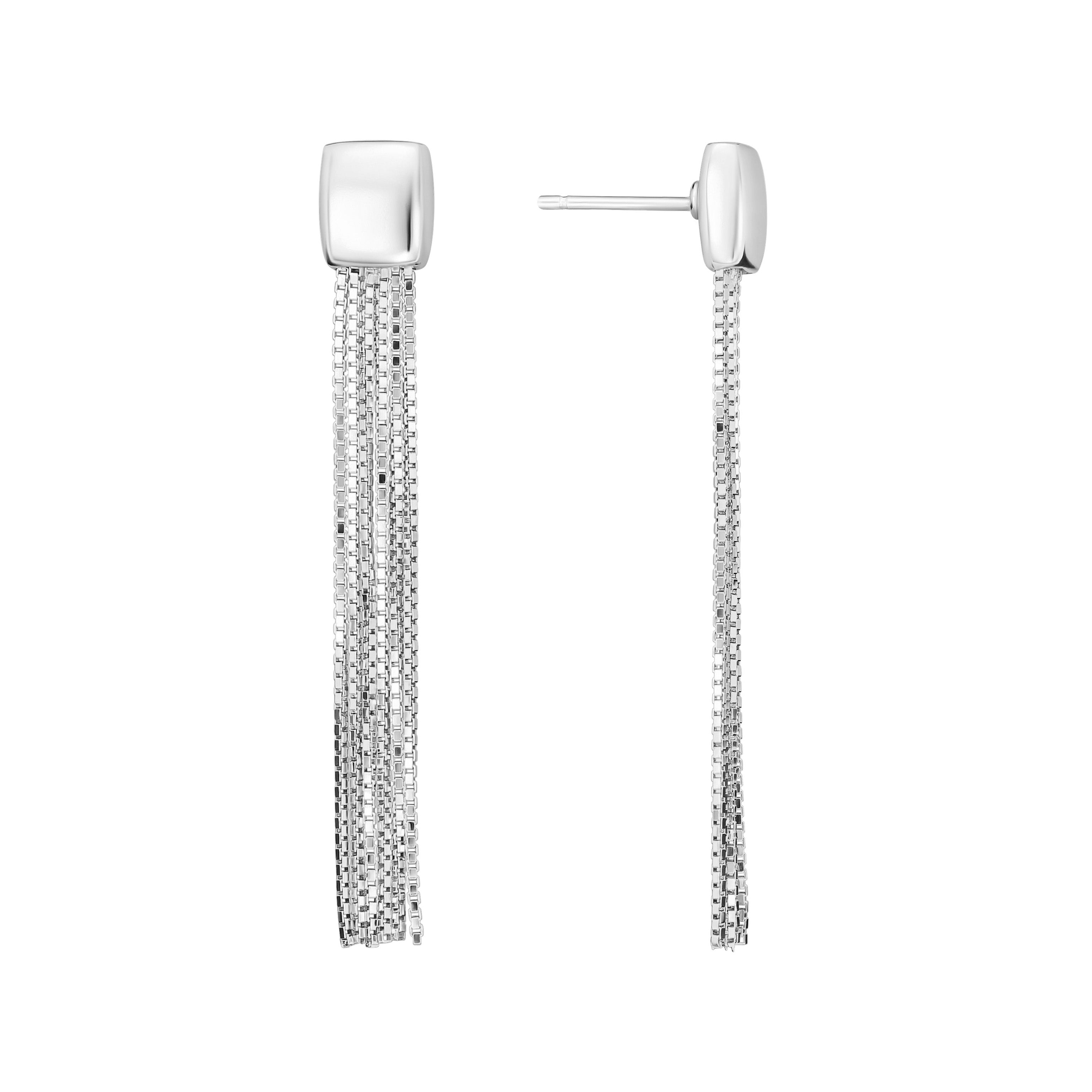 Box Chain Tassel Earring