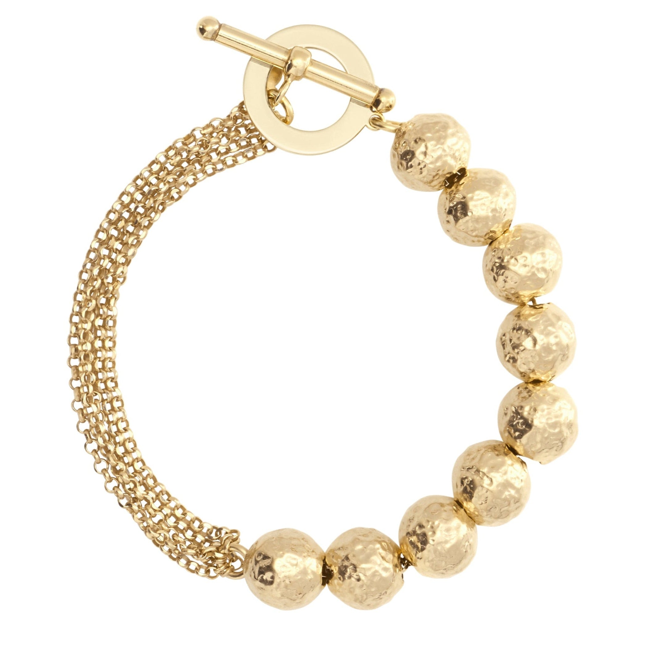 Hammered Ball Beaded Bracelet
