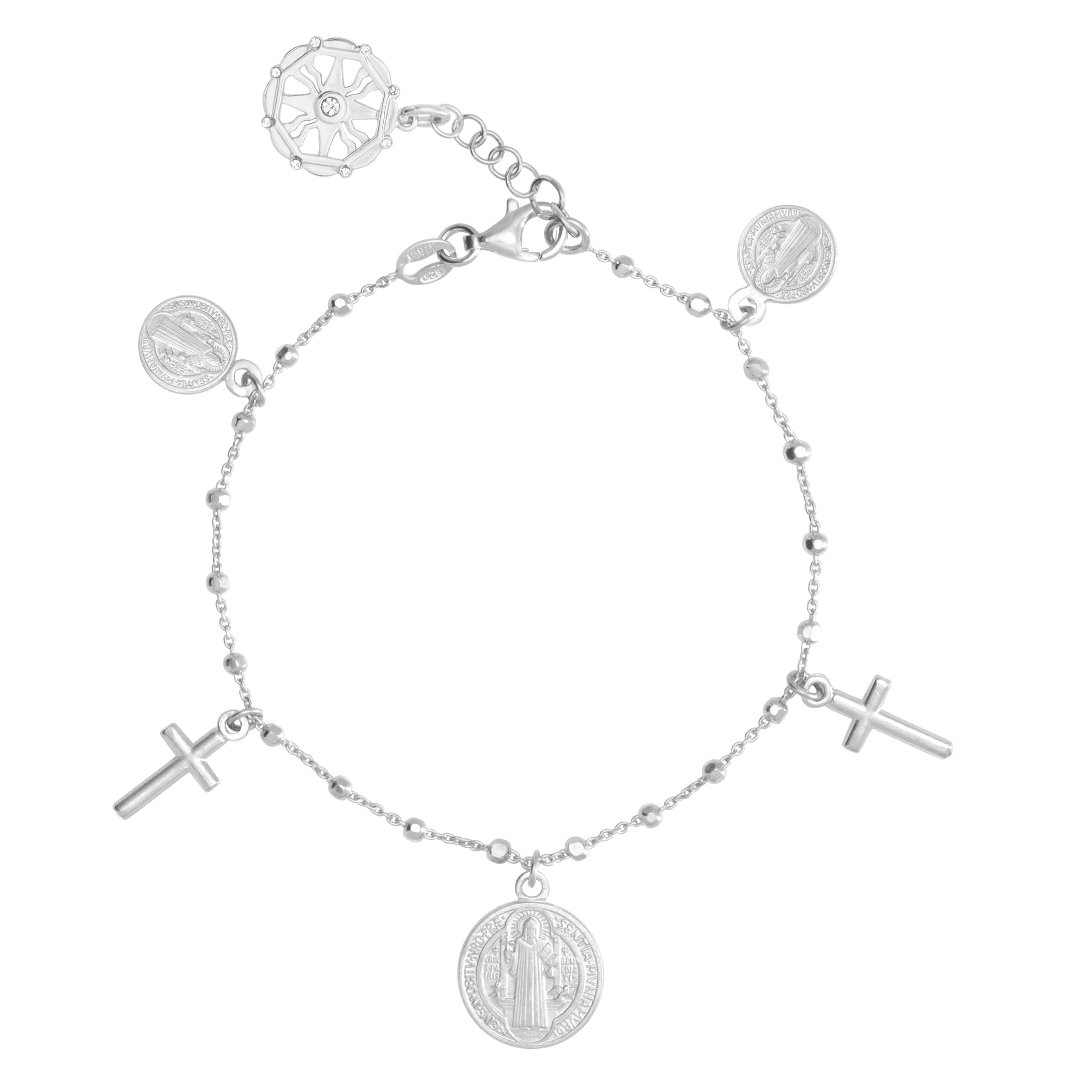 St. Benedict Coin Charm Bracelet