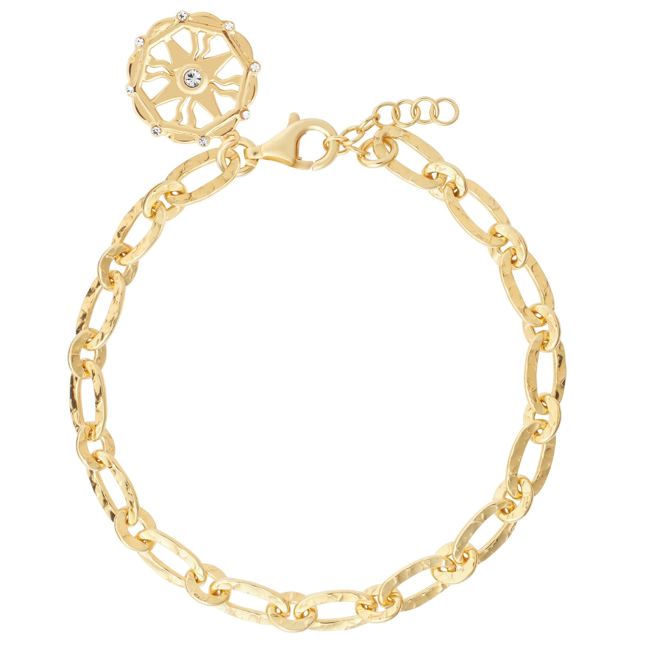 Lucia Hammered Chain Link Bracelet