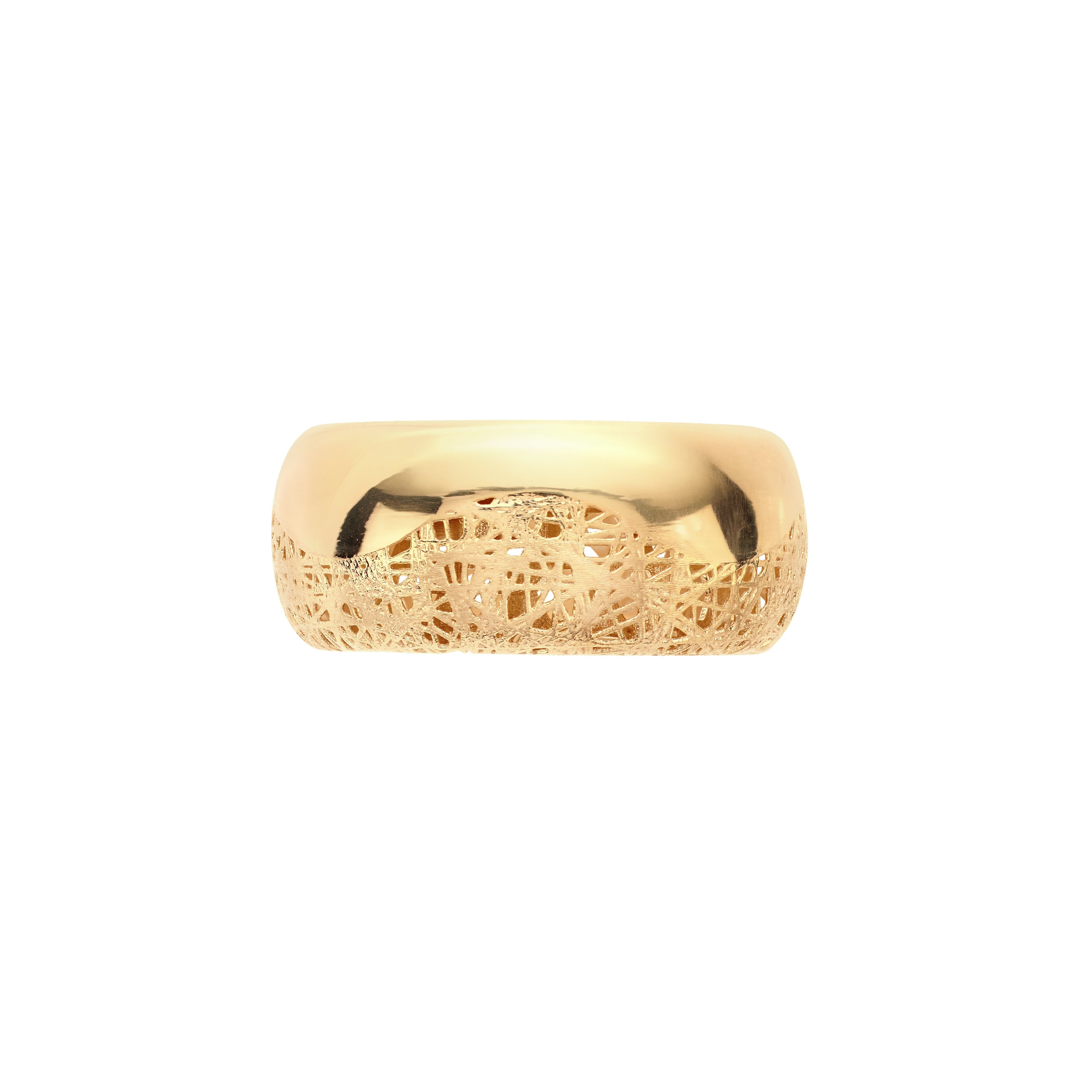 Dual High Polish Filigree Ring