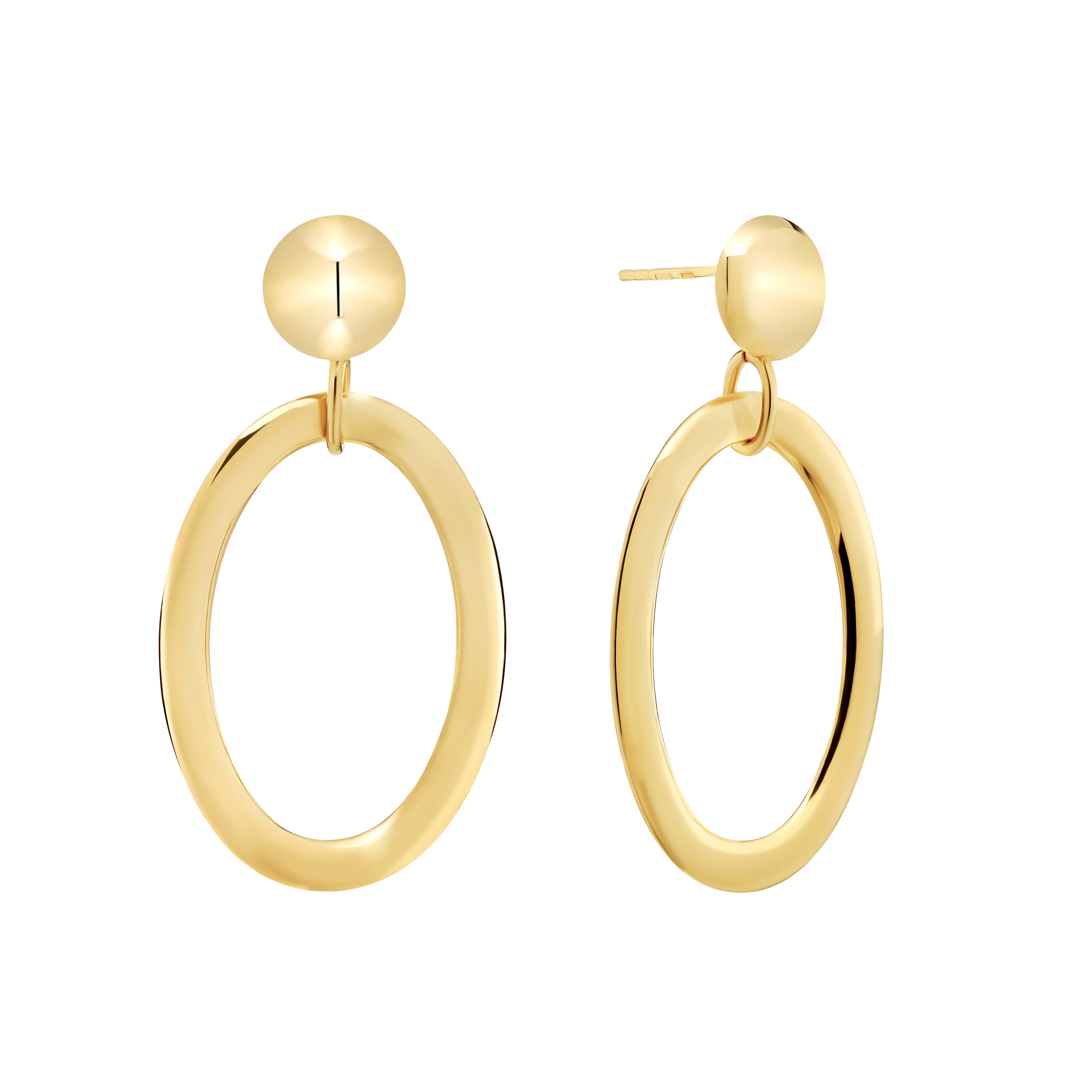 Open Oval Drop Earring