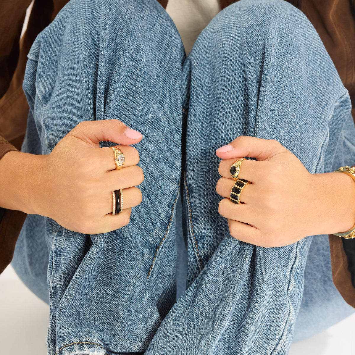 Nior Onyx Trio Ring