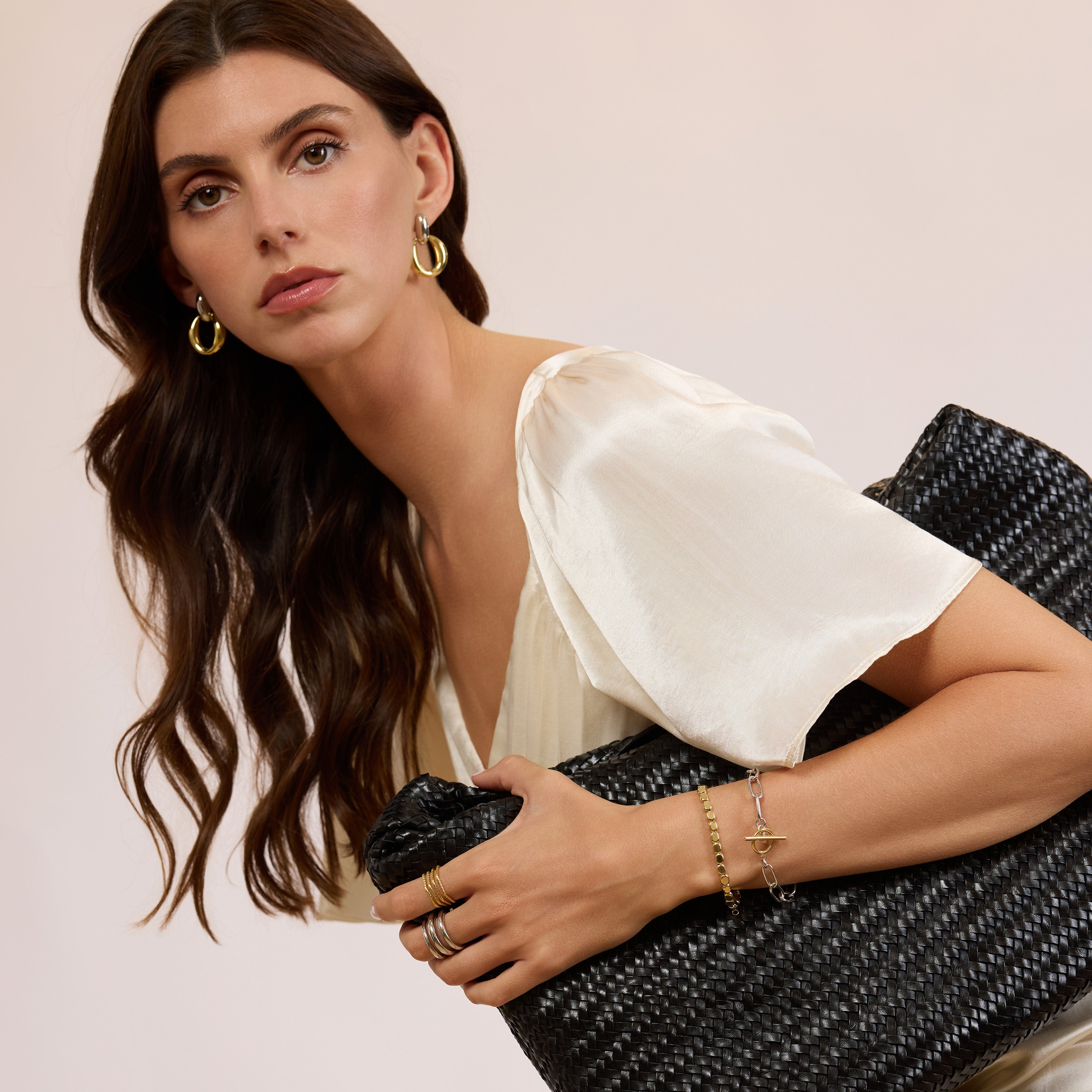 Sole e Luna Two-Tone Earrings