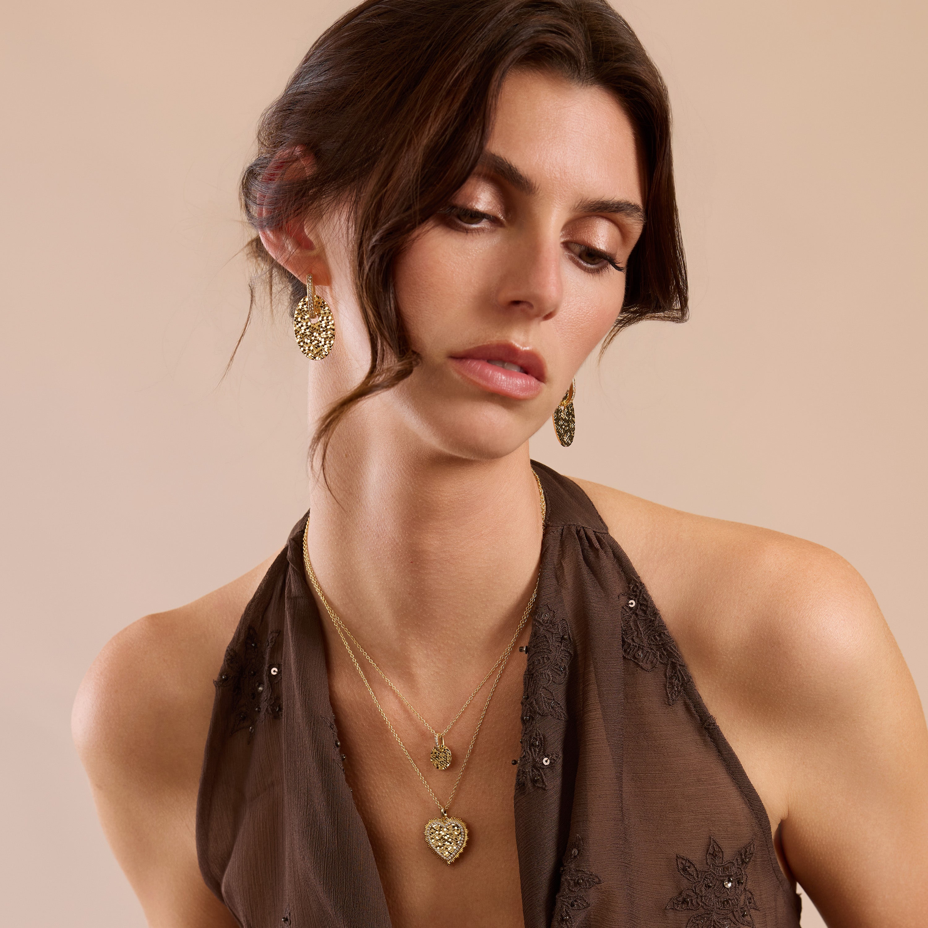 Golden Mirage Drop Earrings
