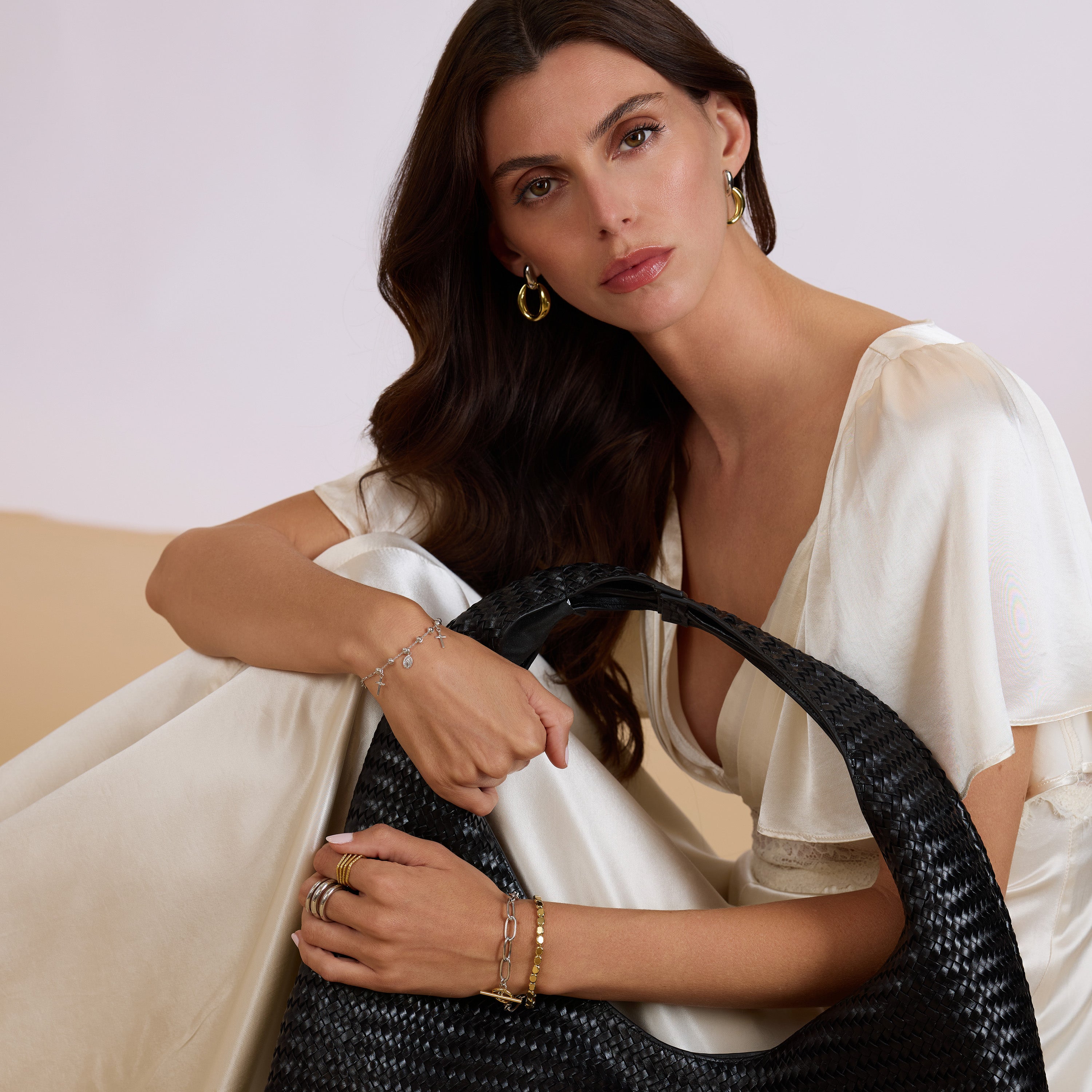 Sole e Luna Two-Tone Earrings