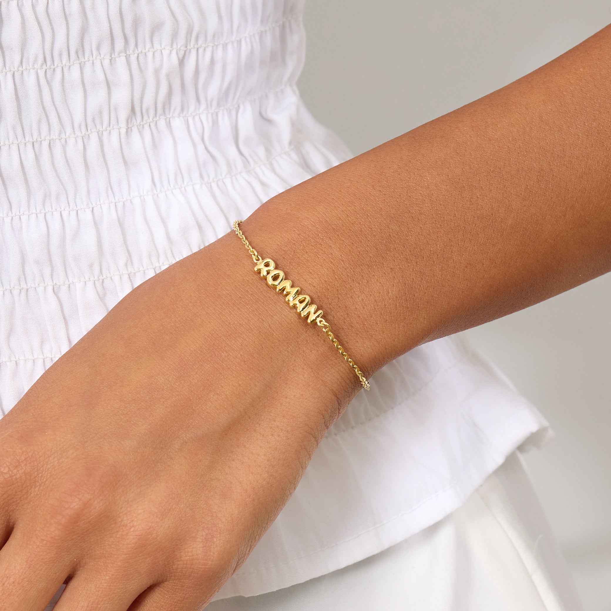 Personalized Bubble Name Bracelet