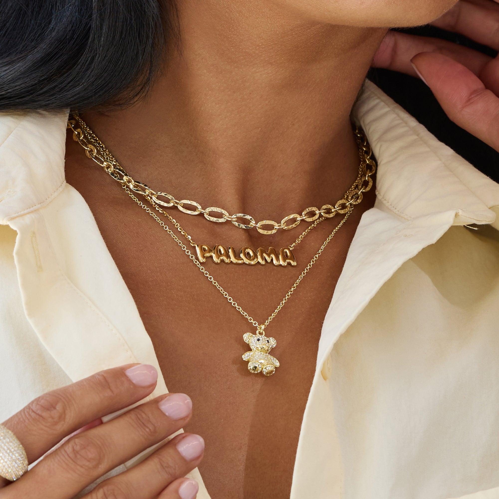 Bubble Letter Name Necklace