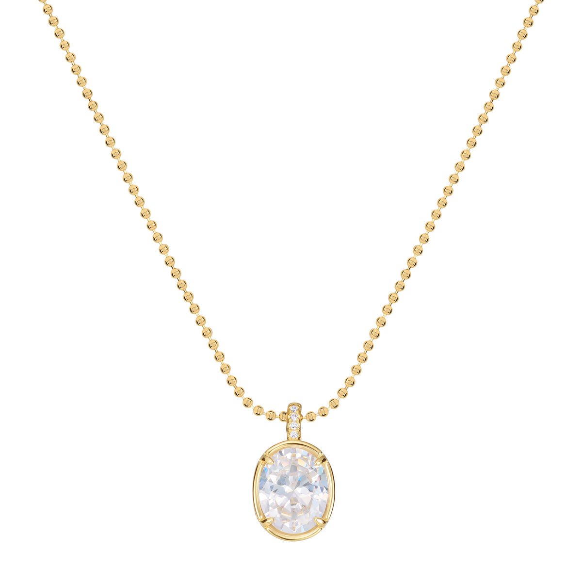 Alessia Oval Bezel Necklace
