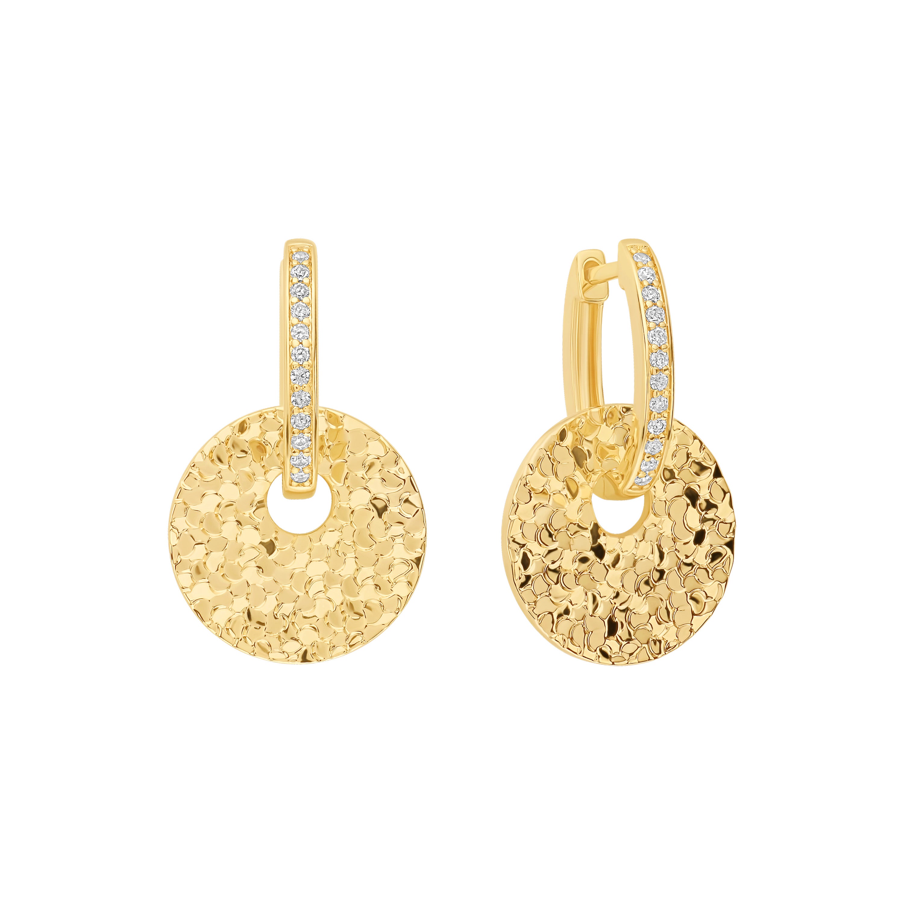 Golden Mirage Disc Earrings