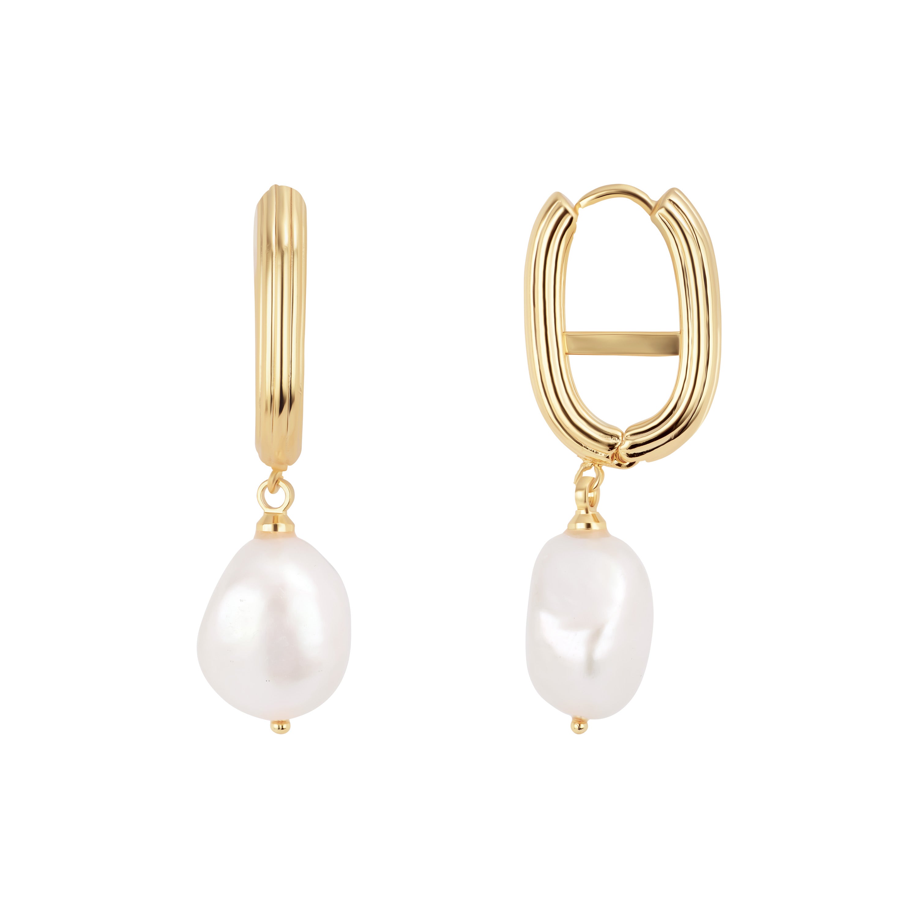 The Heirloom Pearl Hoop Earrings