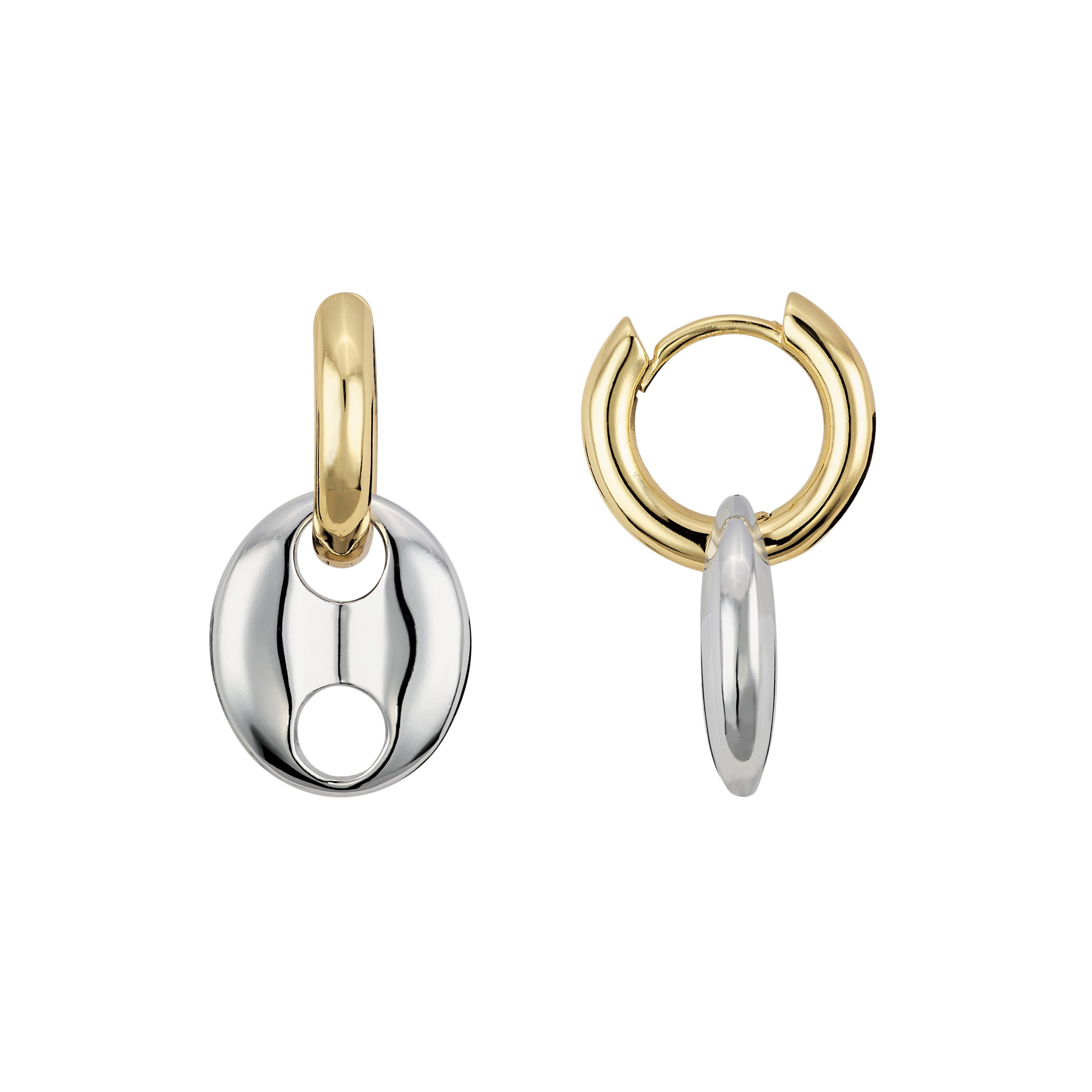 Two-Tone Mariner Bit Earrings