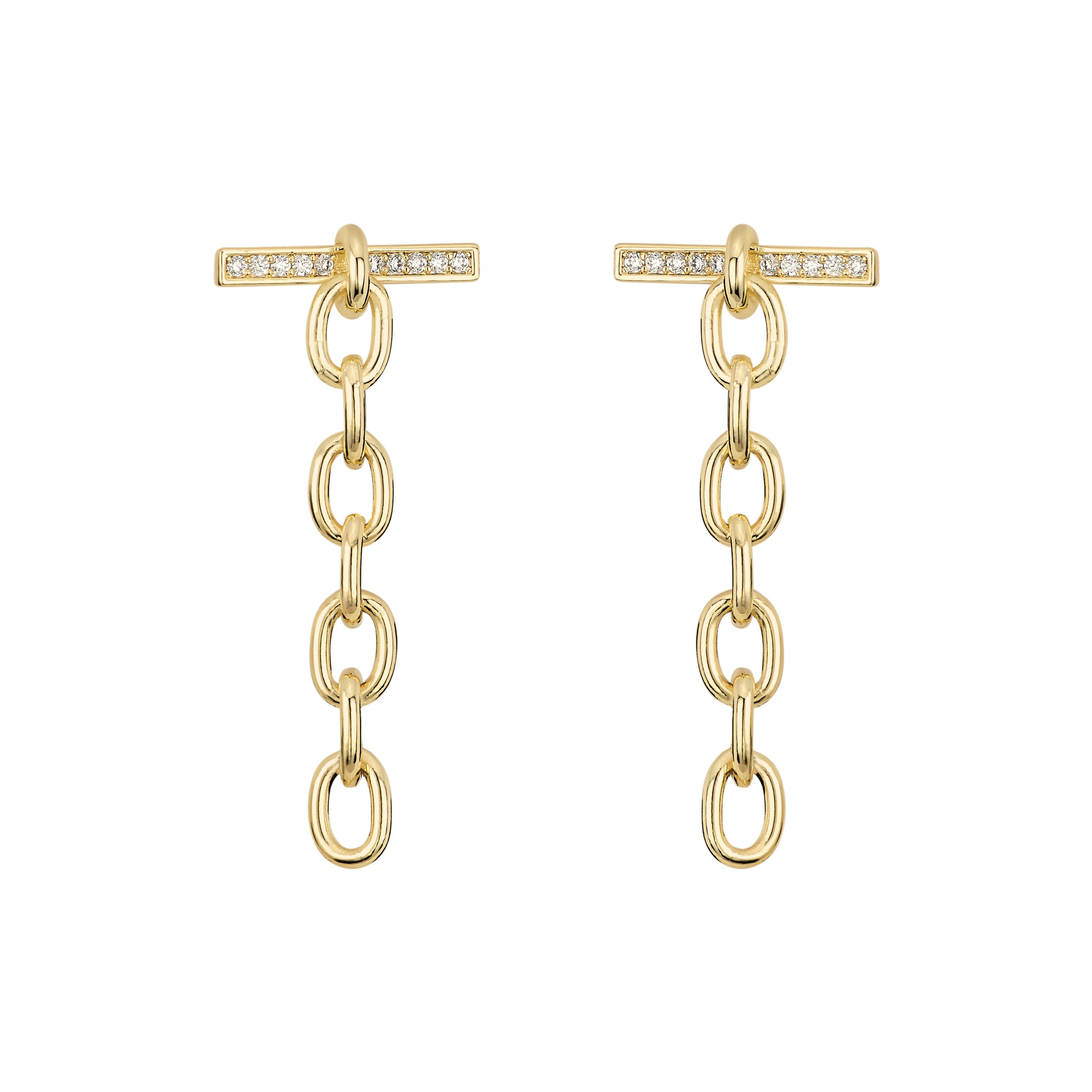 Pavé Link Drops Earrings