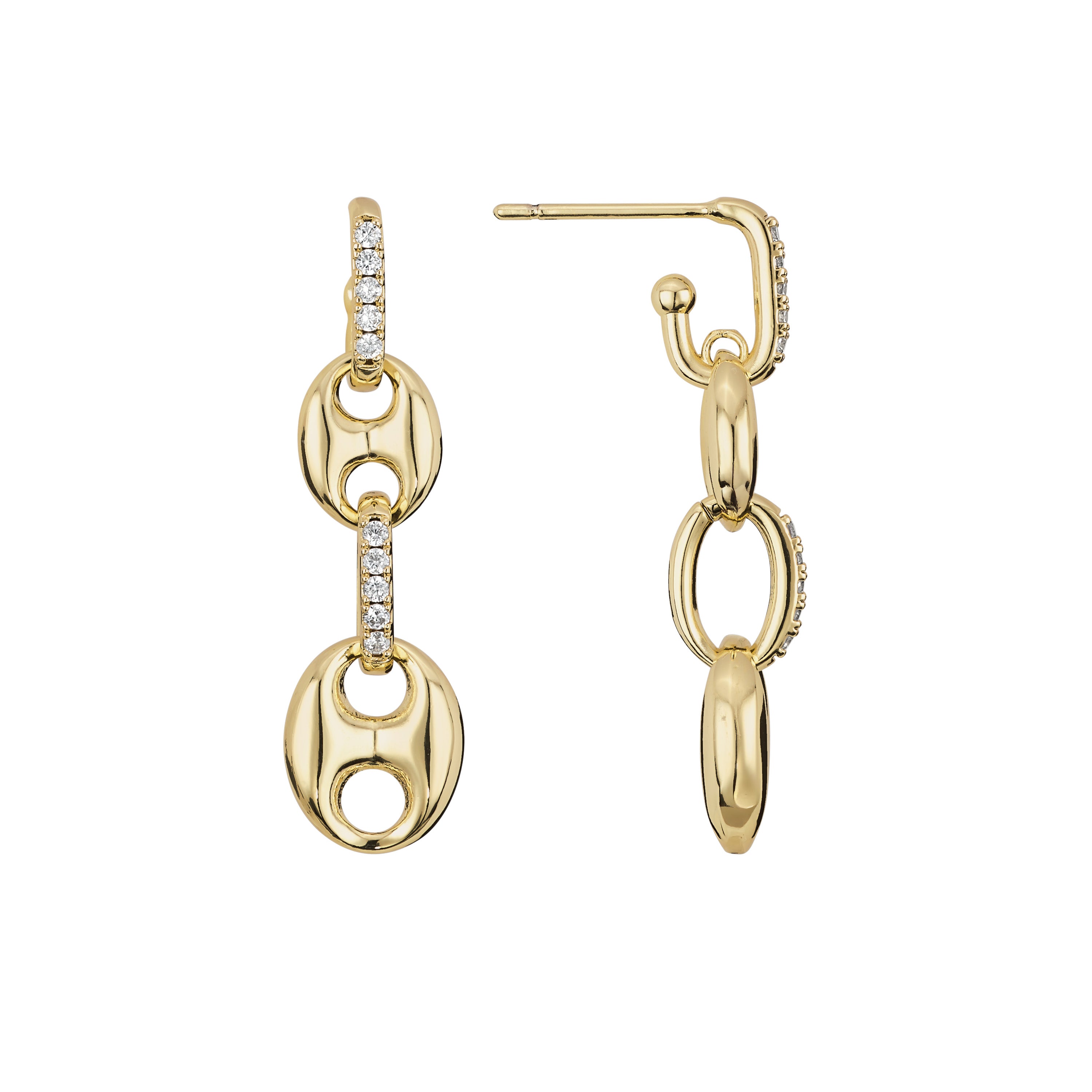 Harbor Link Pavé Earrings