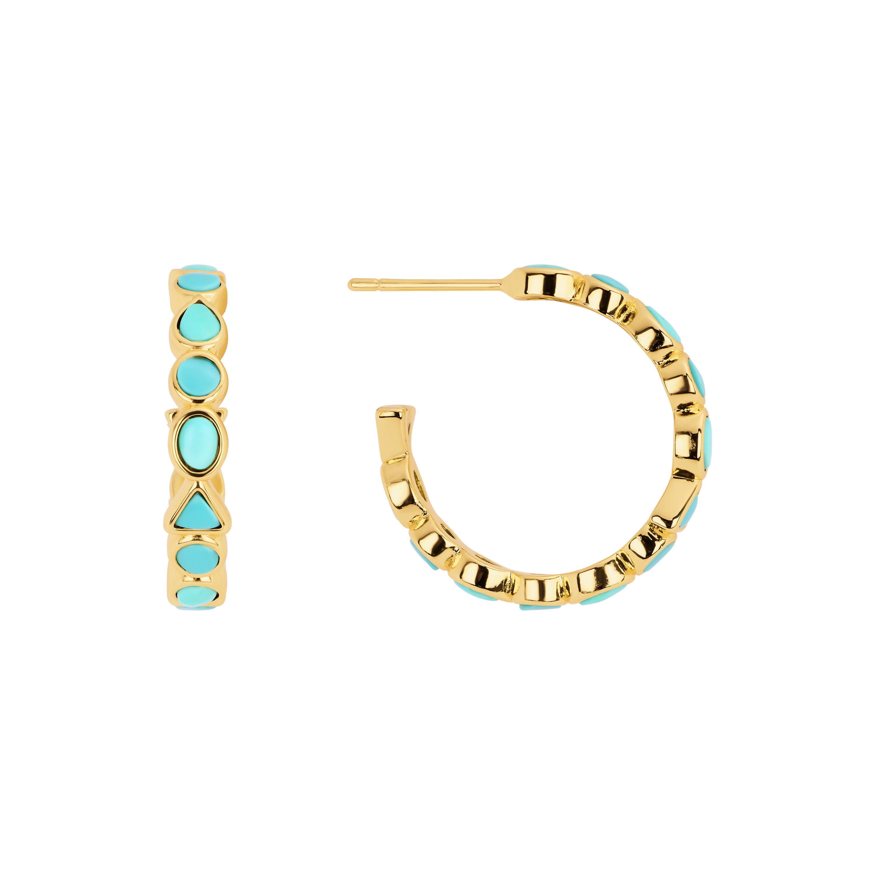Alora Turquoise Hoop Earrings