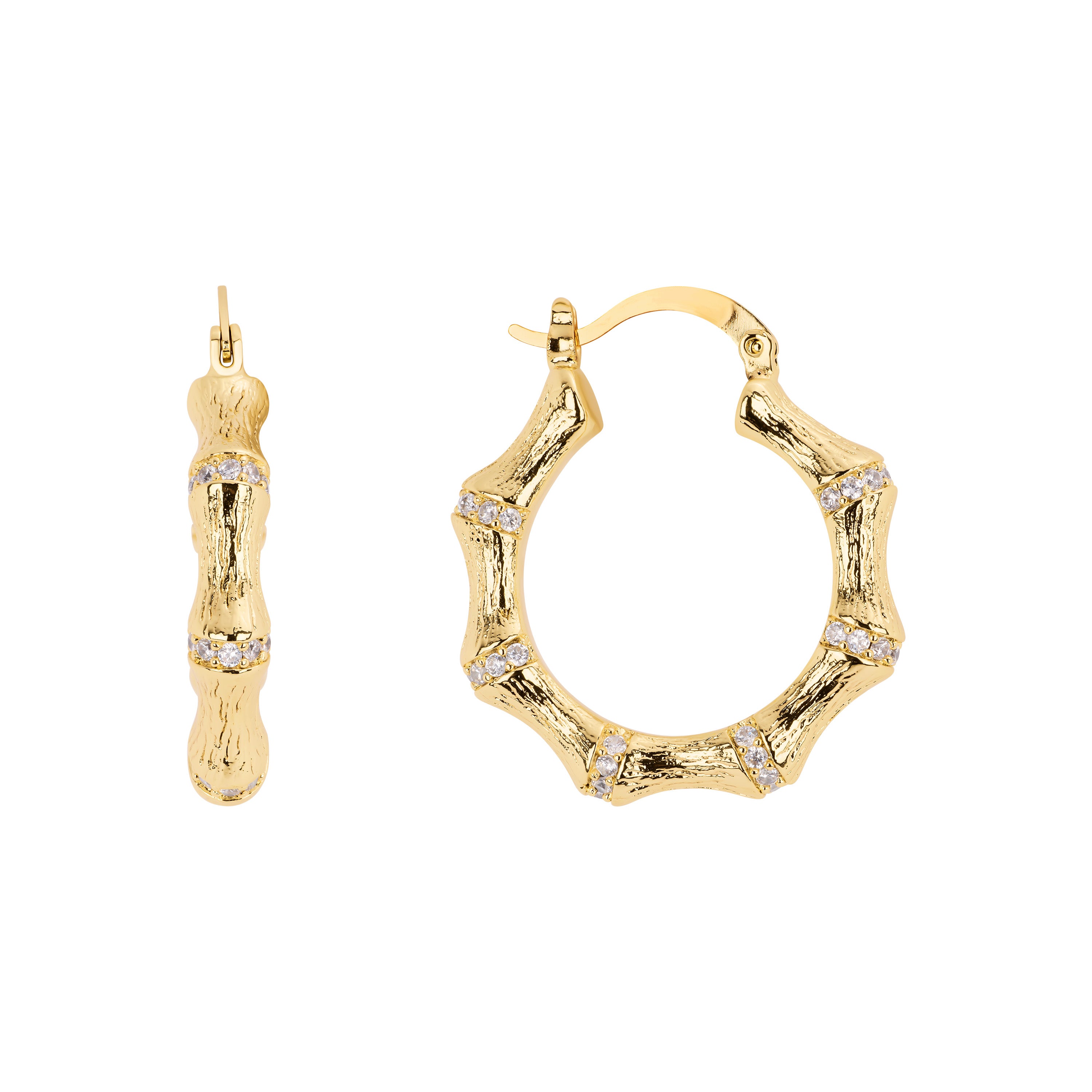 The Solara Pavé Hoop Earrings