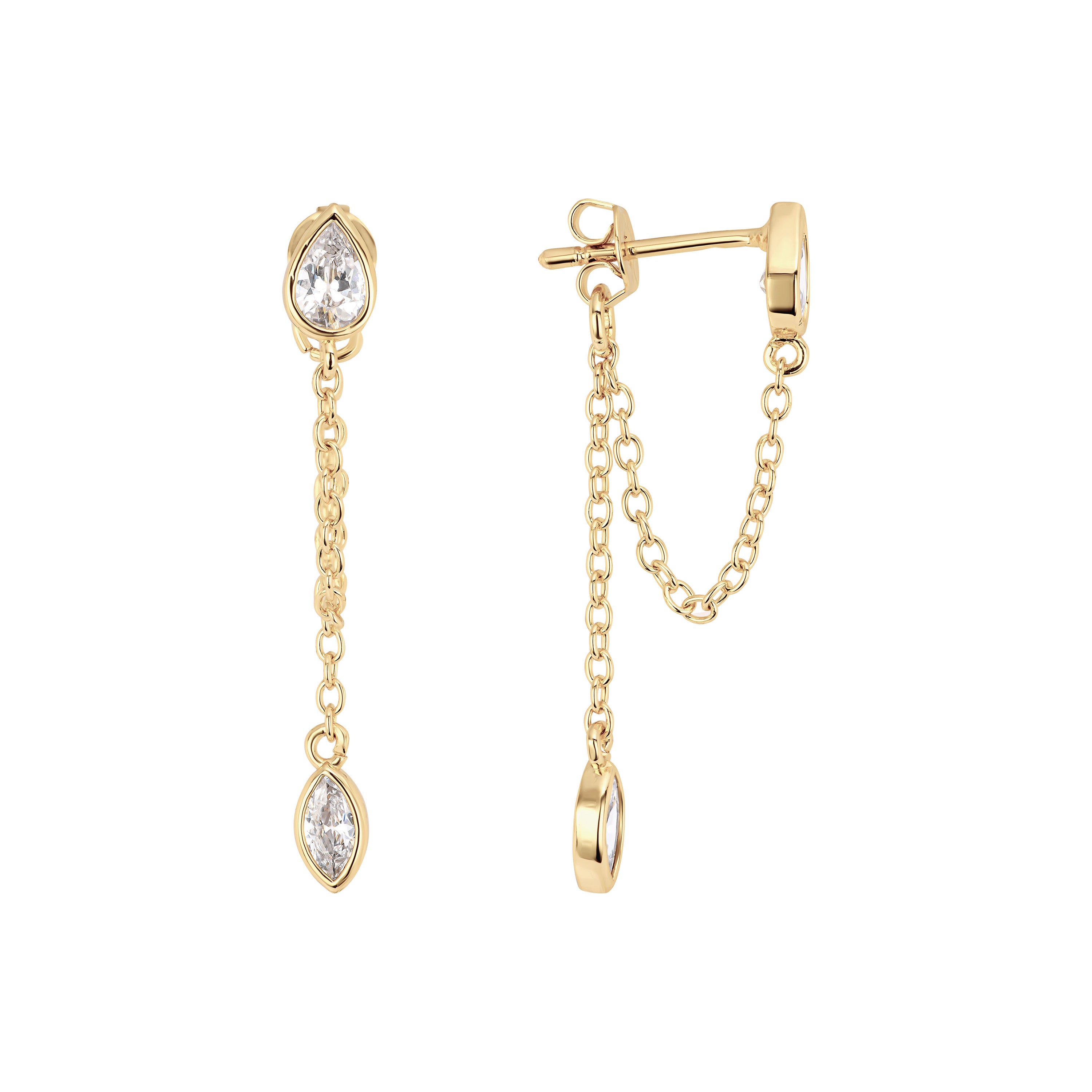 The Marquise Duo Chain Drops