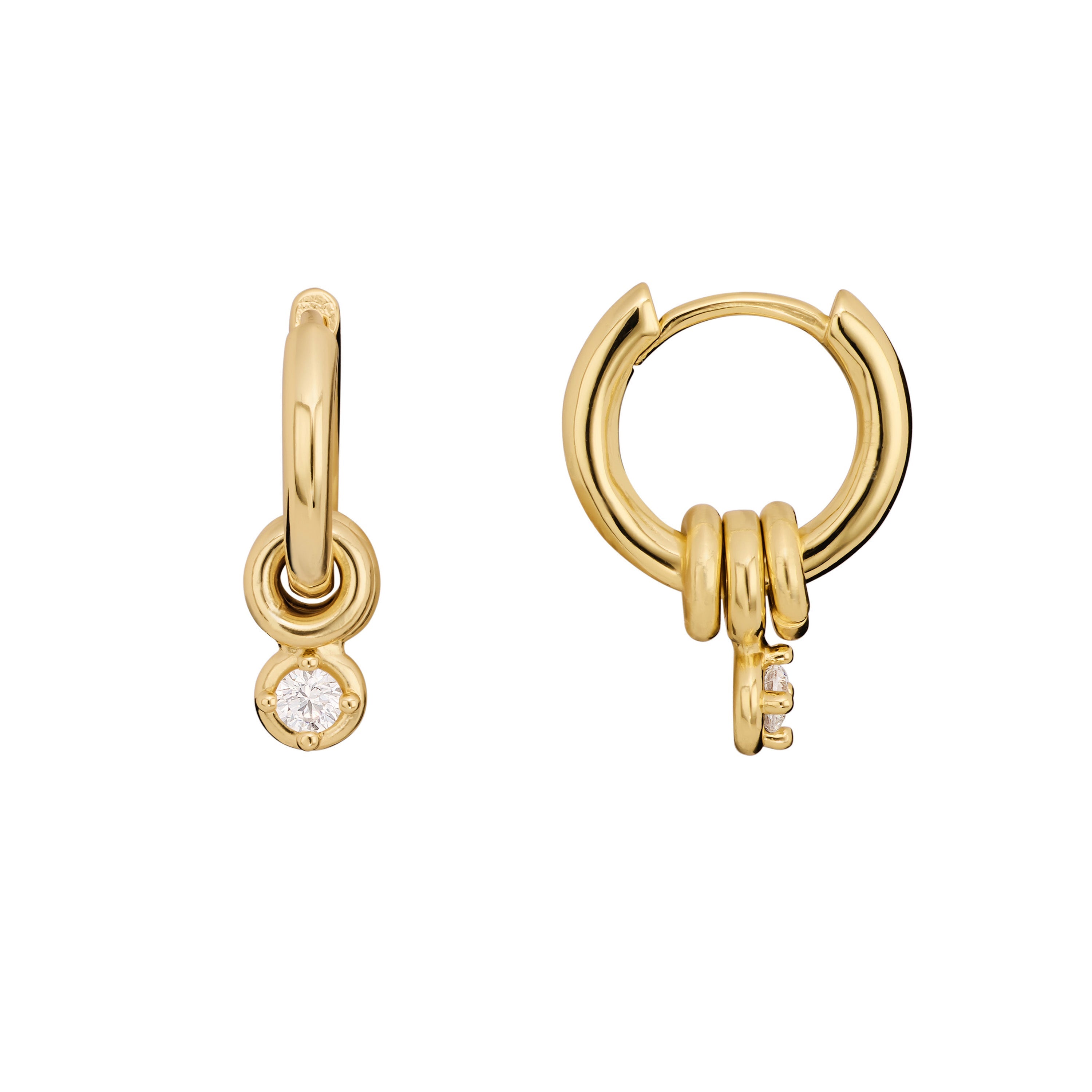 Mesa Charm Huggie Hoop Earrings